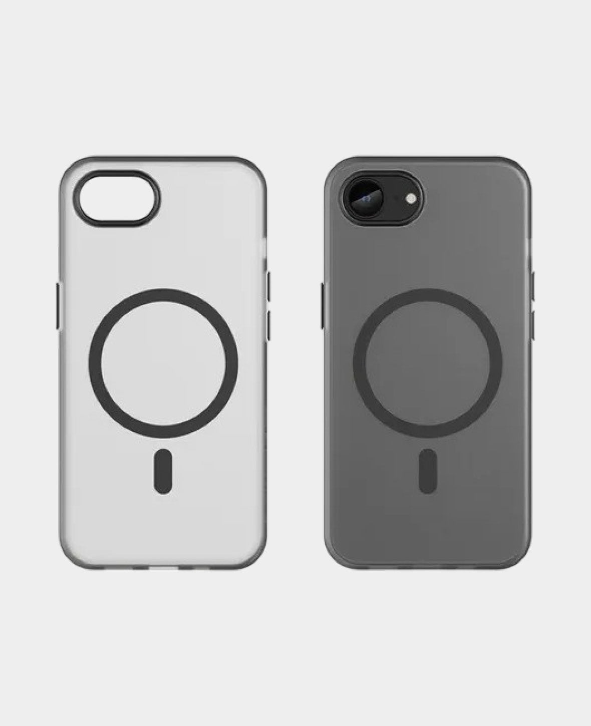 iPhone 16e MagSafe Hybrid Hülle TPU Bumper Slim Design Matt - Schwarz / Transparent