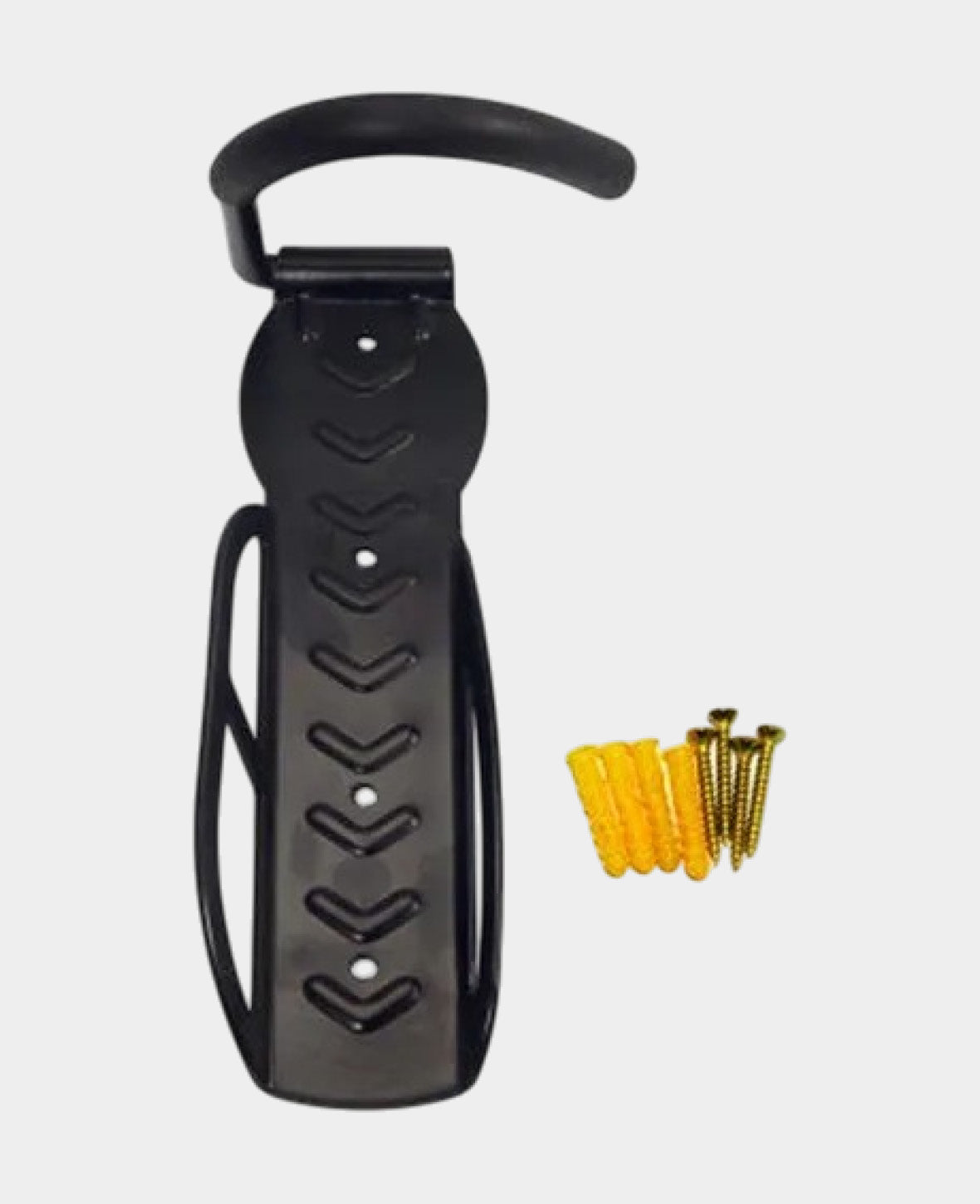 Metal Bicycle Wall Mount, Gravel Bike Front Wheel Holder - Black