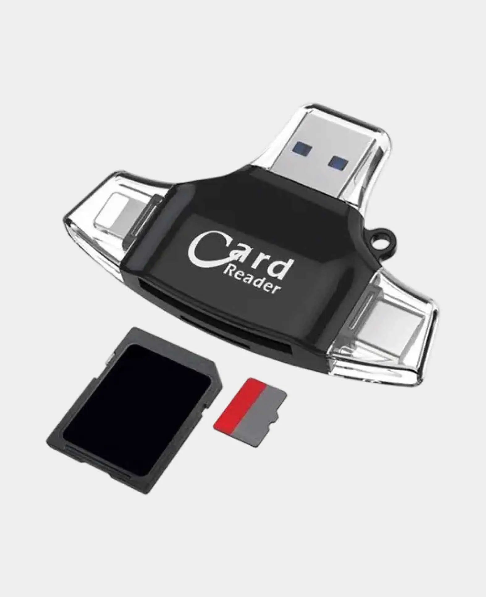 *4in1 USB Mini Kartenlesegerät Card Reader Lightning / Micro USB / USB