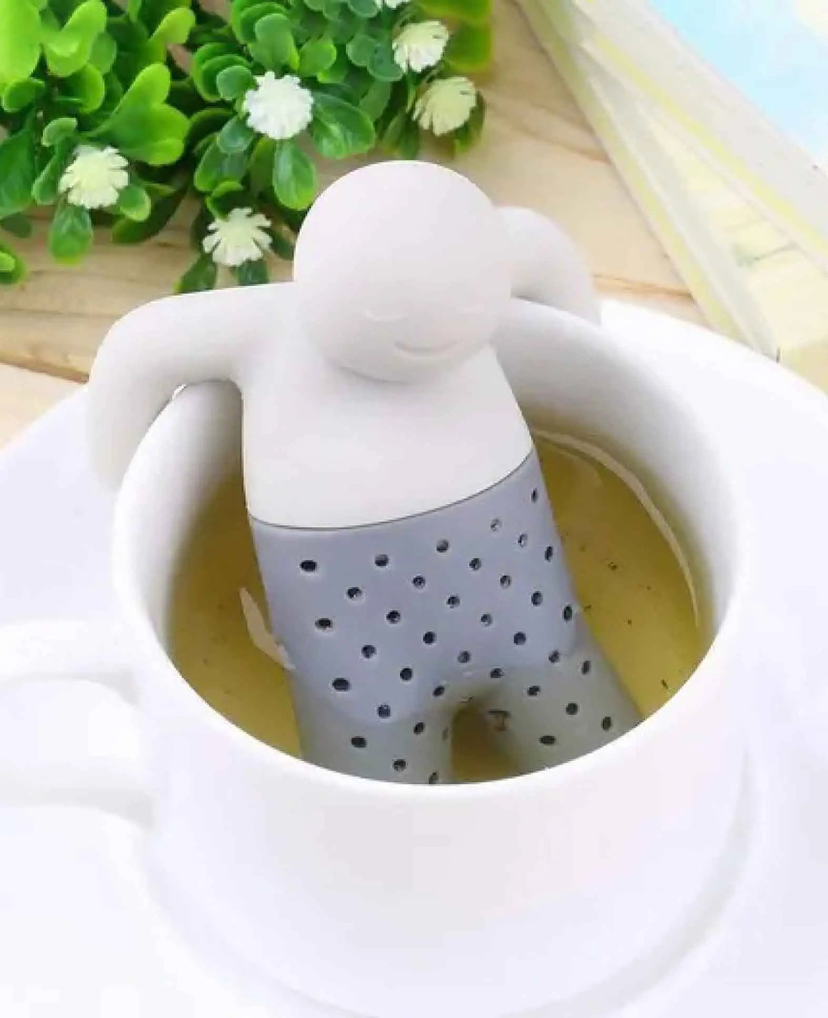 Silicone Infuser Tea Man Tea Strainer Tea Ball for Loose Tea - Grey