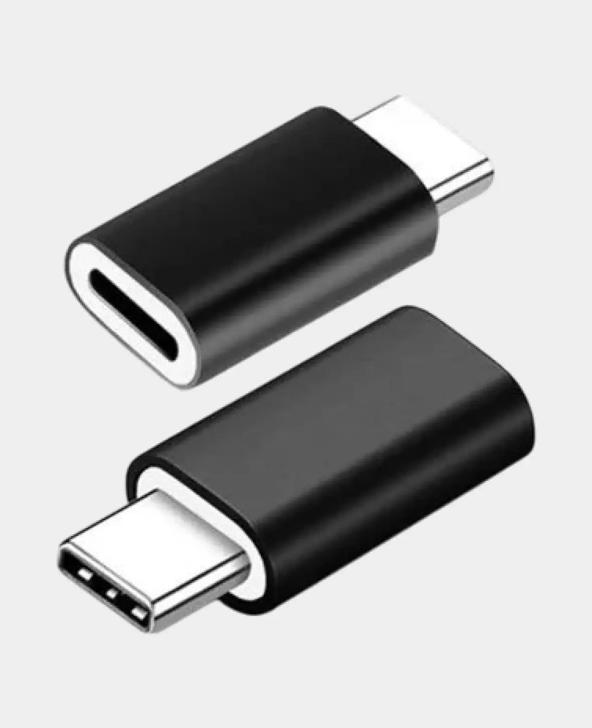 USB C auf Lightning Mini Konverter Adapter - Schwarz