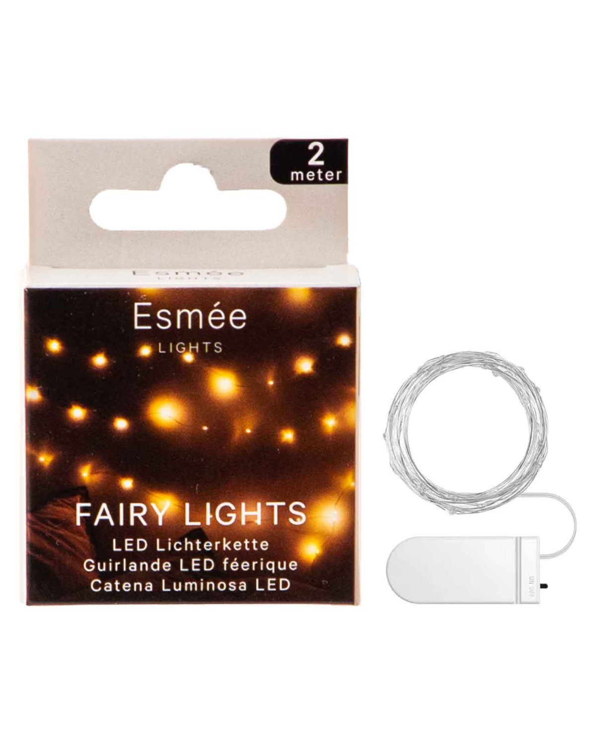 LED Draht Lichterkette (inkl. CR2032 Batterien) - Warmweiss, 2 m