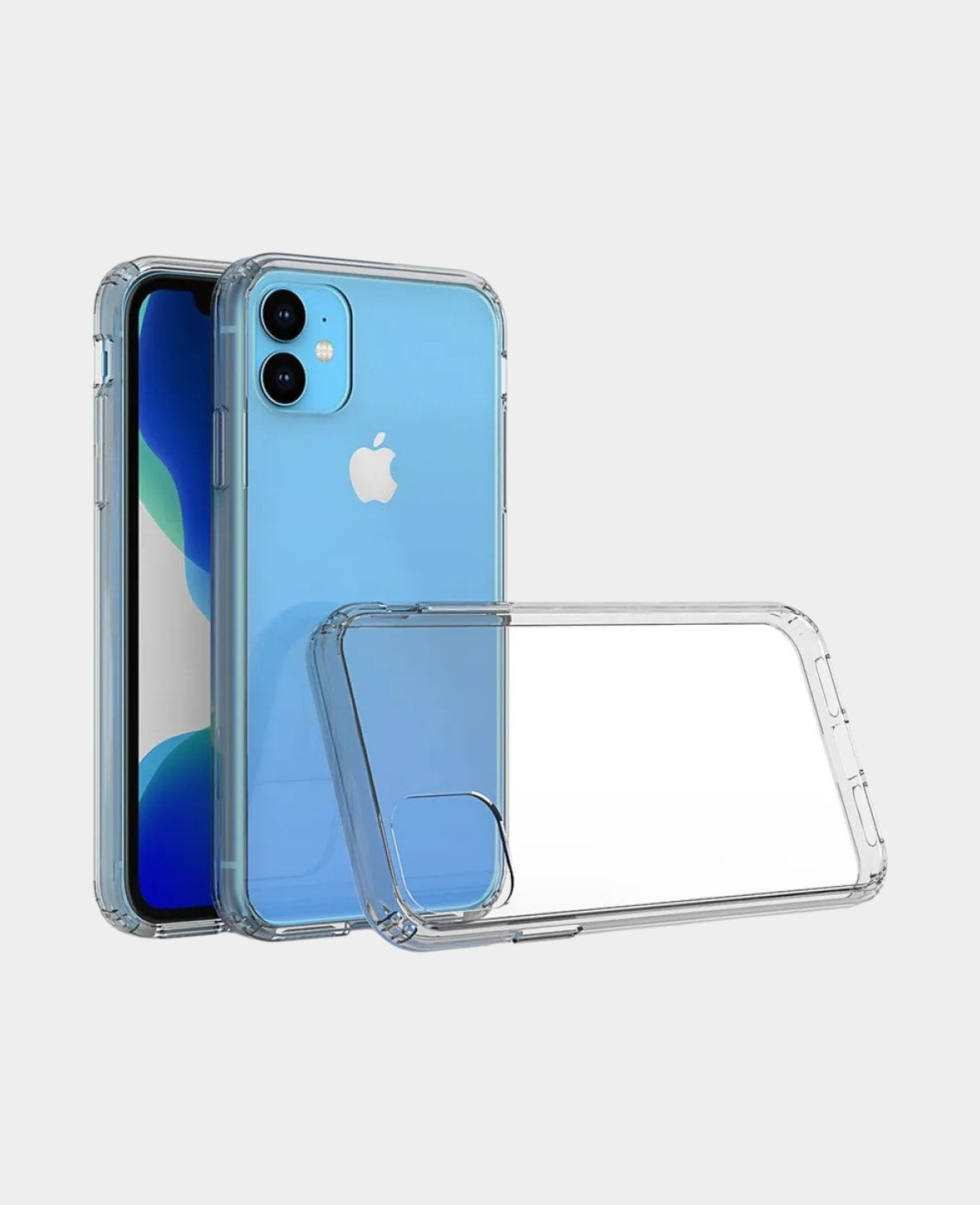 iPhone 11 Hybrid Case TPU Bumper + Acrylic Back - Transparent / Sc