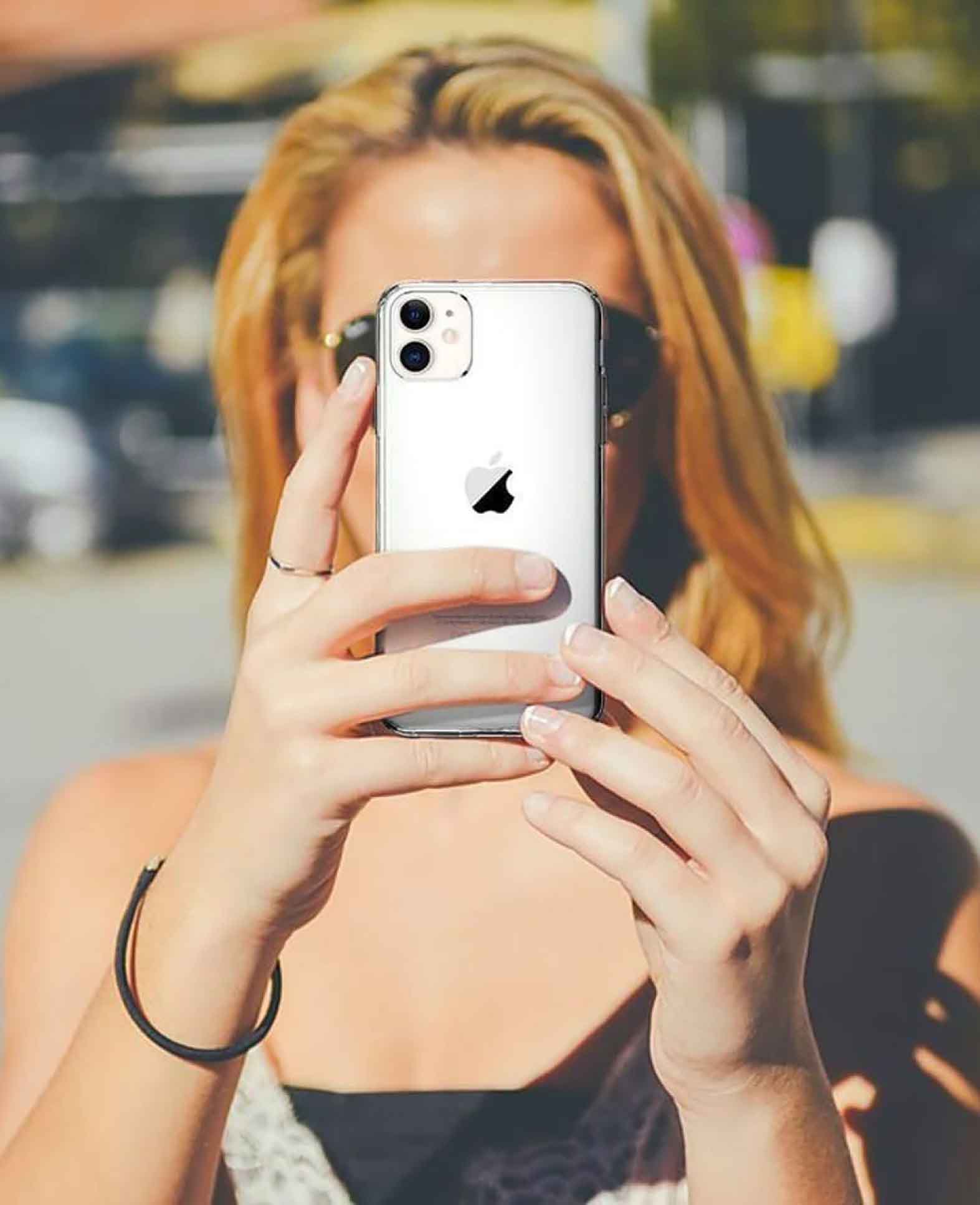 iPhone 11 Hybrid Case TPU Bumper + Acrylic Back - Transparent / Sc
