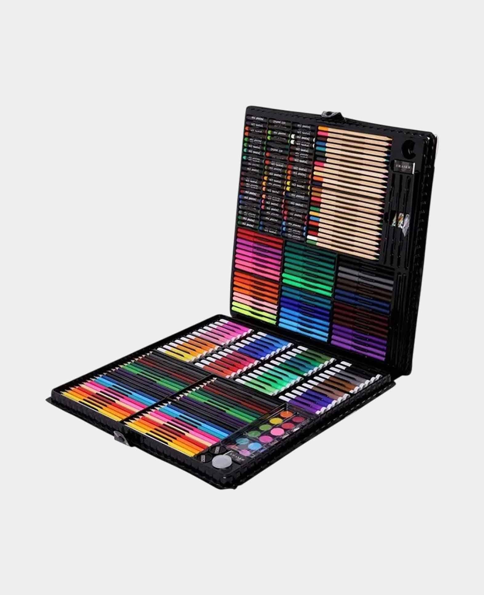 Art Box Sketch Kit with Oil Pastels / Watercolors / Colored Pencils, 298 pcs. Set