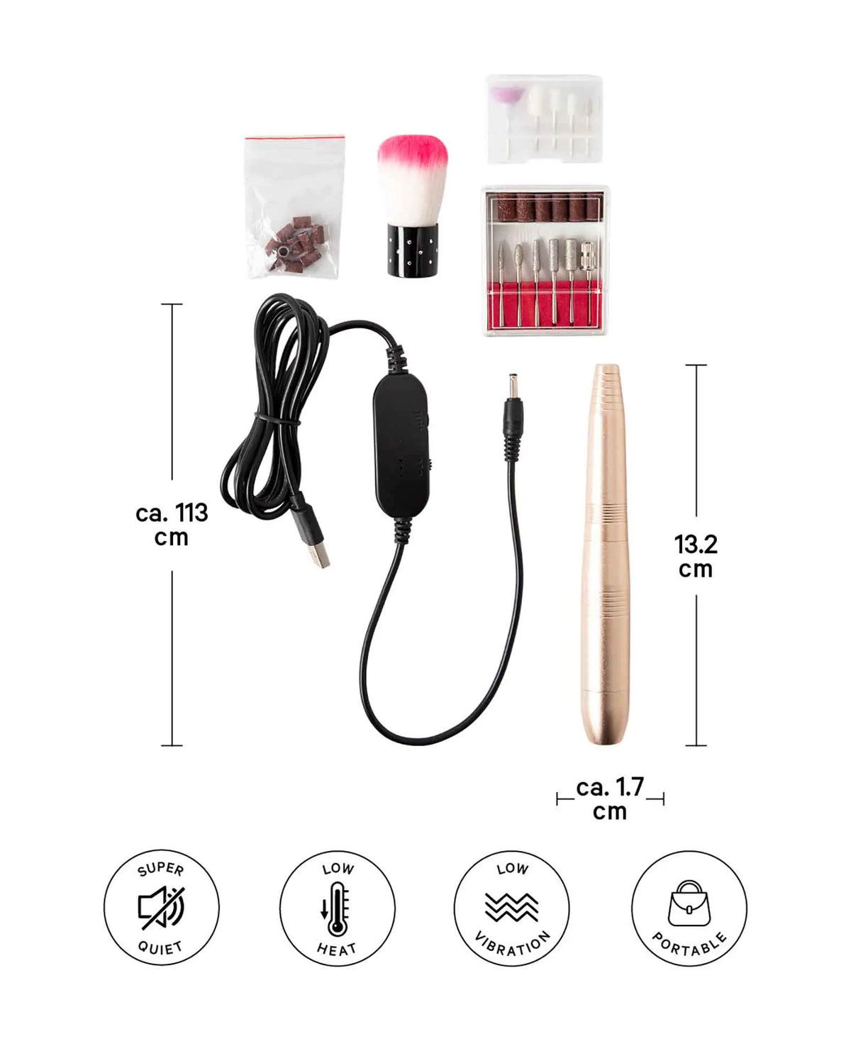 (12in1) Elektrische USB Nagelfräse Nagelpflege Polierwerkzeug Maniküre