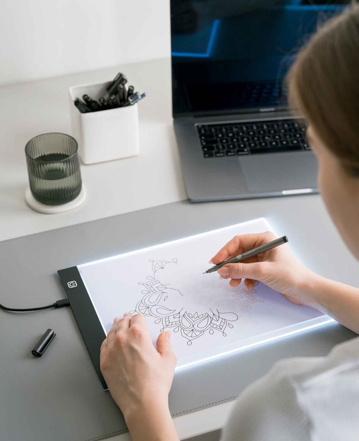 Tablette lumineuse à LED dimmable A4, tablette graphique, table lumineuse, table de copie