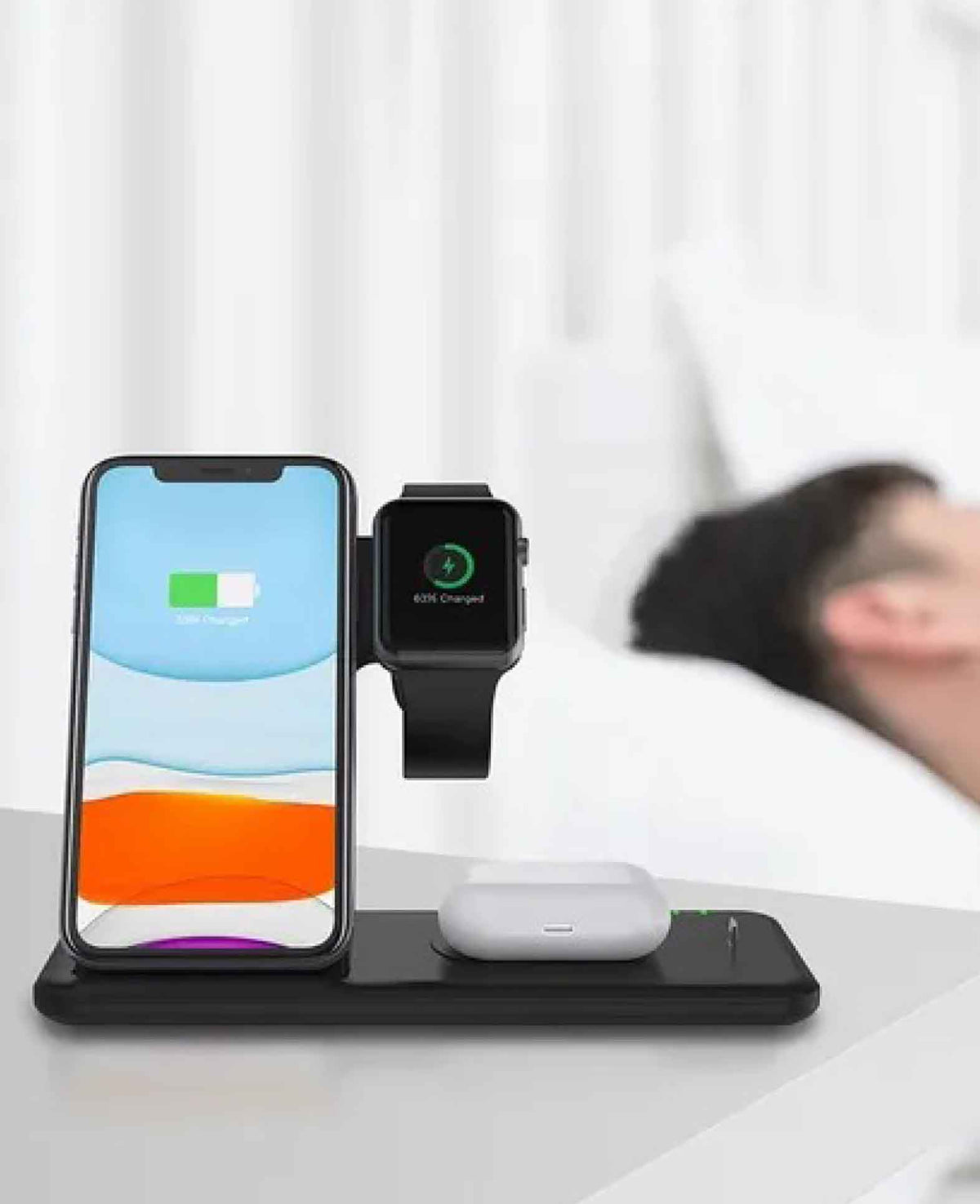 4-in-1 Apple Watch / Smartphone / AirPods 15W Qi Fast Charging Charger