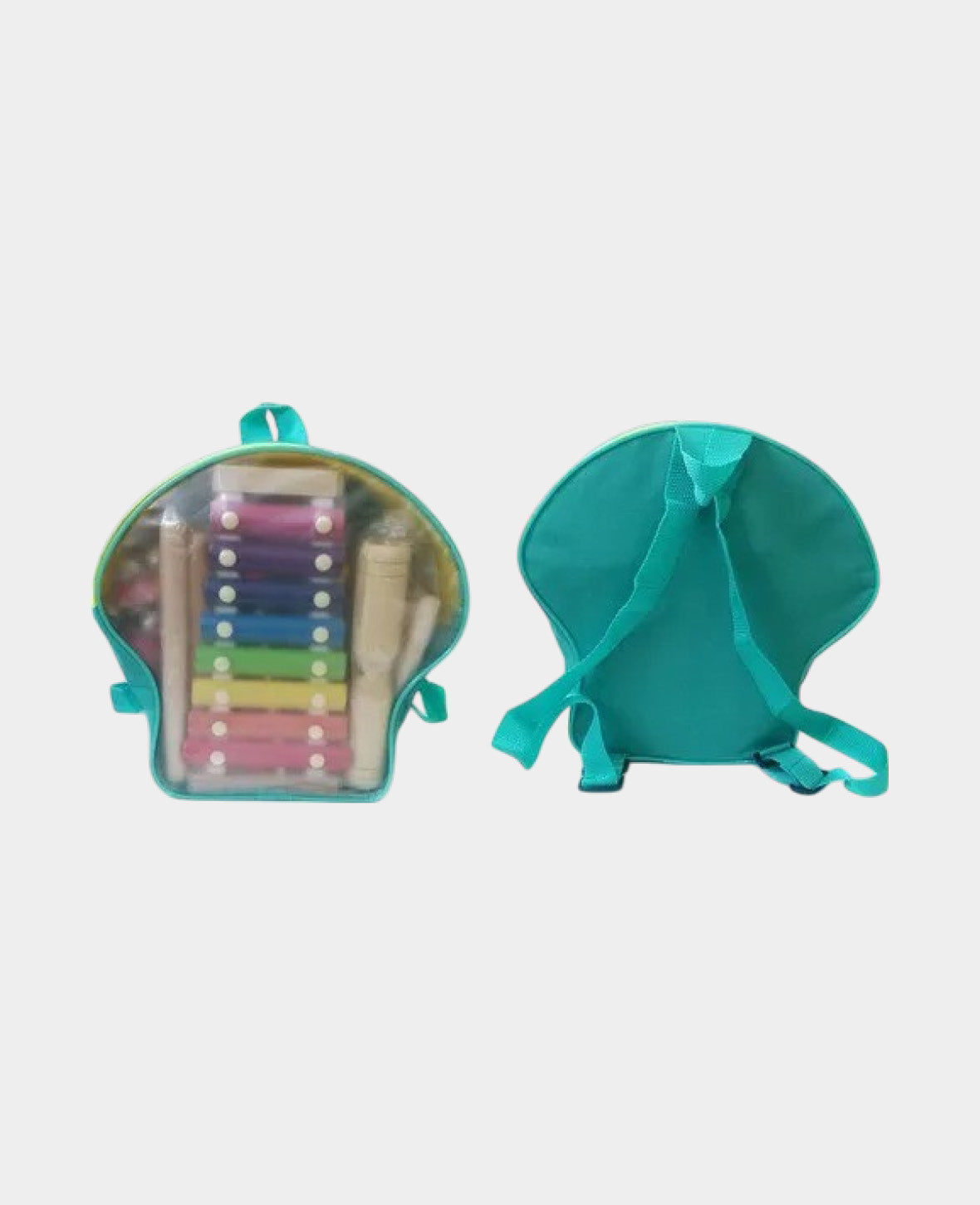 (15-piece set) Kids' Musical Instrument Wooden Toy Set Backpack