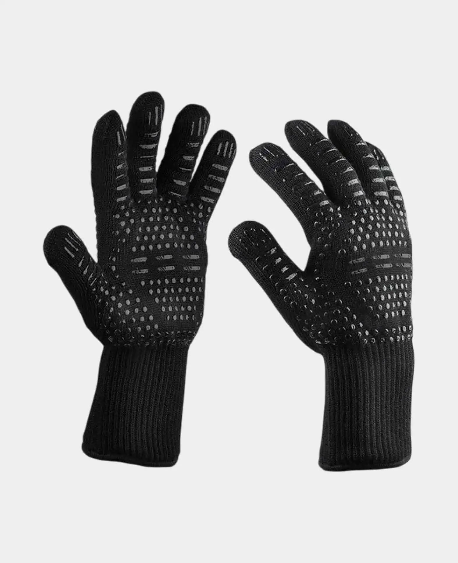 (1 Pair) Heat Resistant BBQ Grill Gloves up to 800°C Oven Gloves