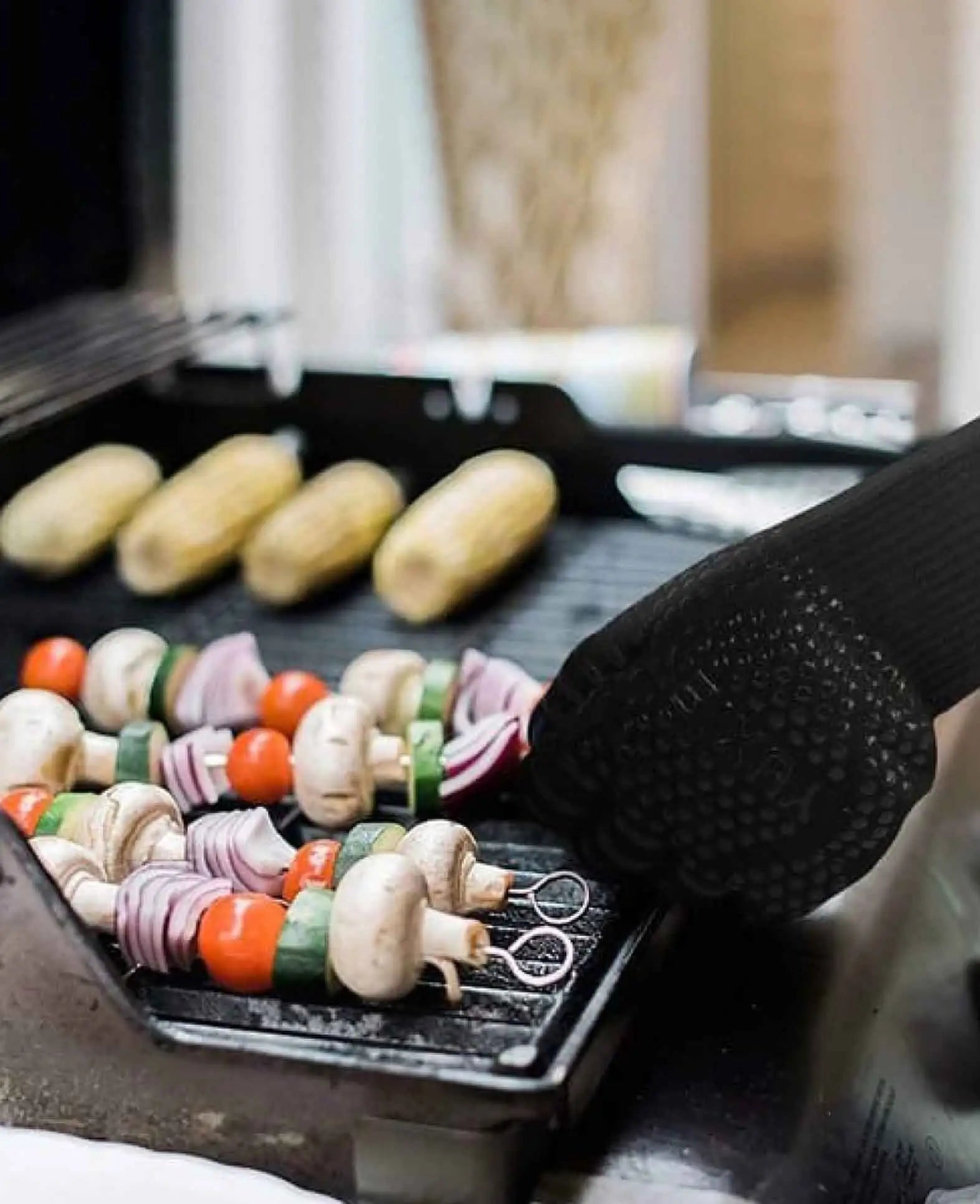 (1 Pair) Heat Resistant BBQ Grill Gloves up to 800°C Oven Gloves
