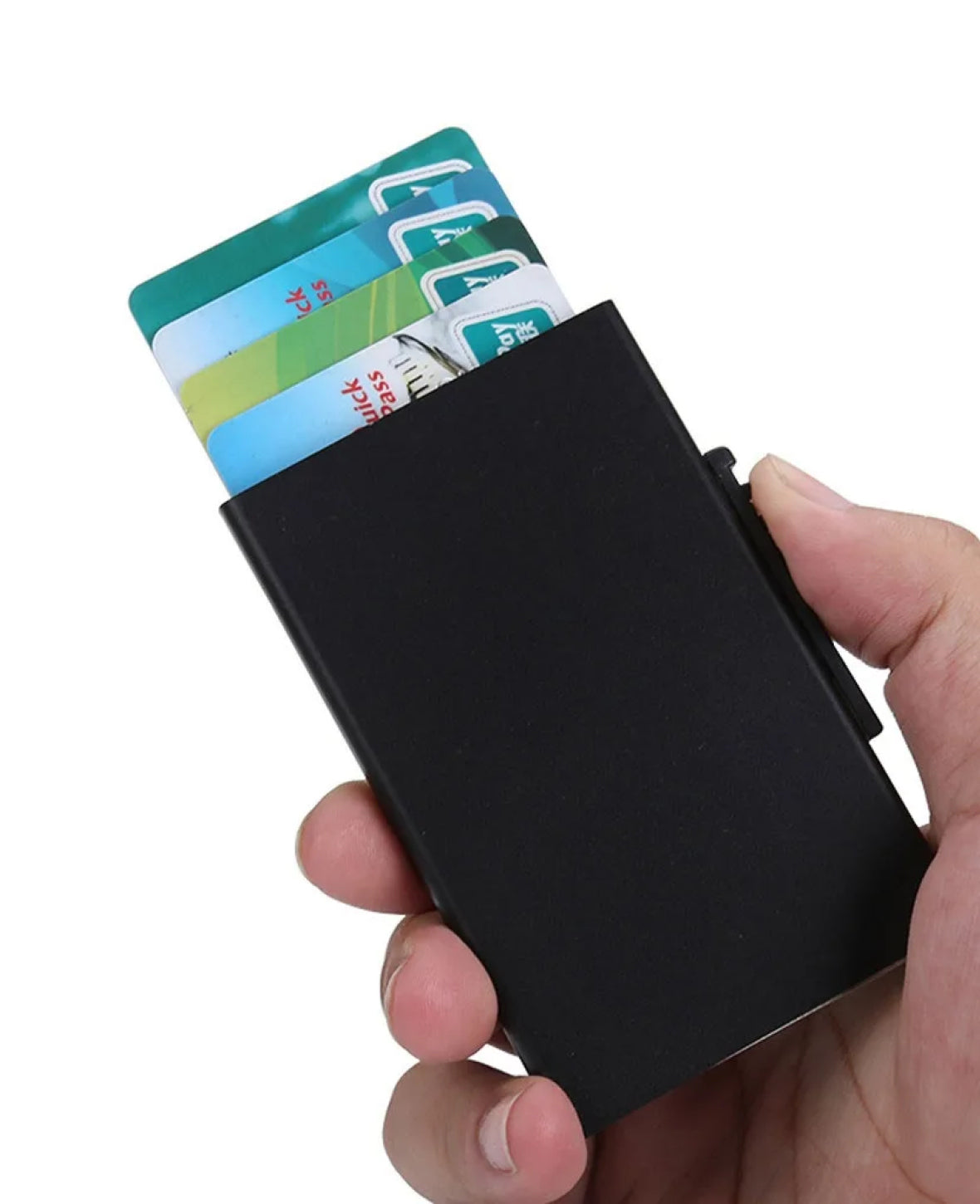 Kreditkarten Etui mit Kartenauswurf-Mechanismus (RFID Schutz)