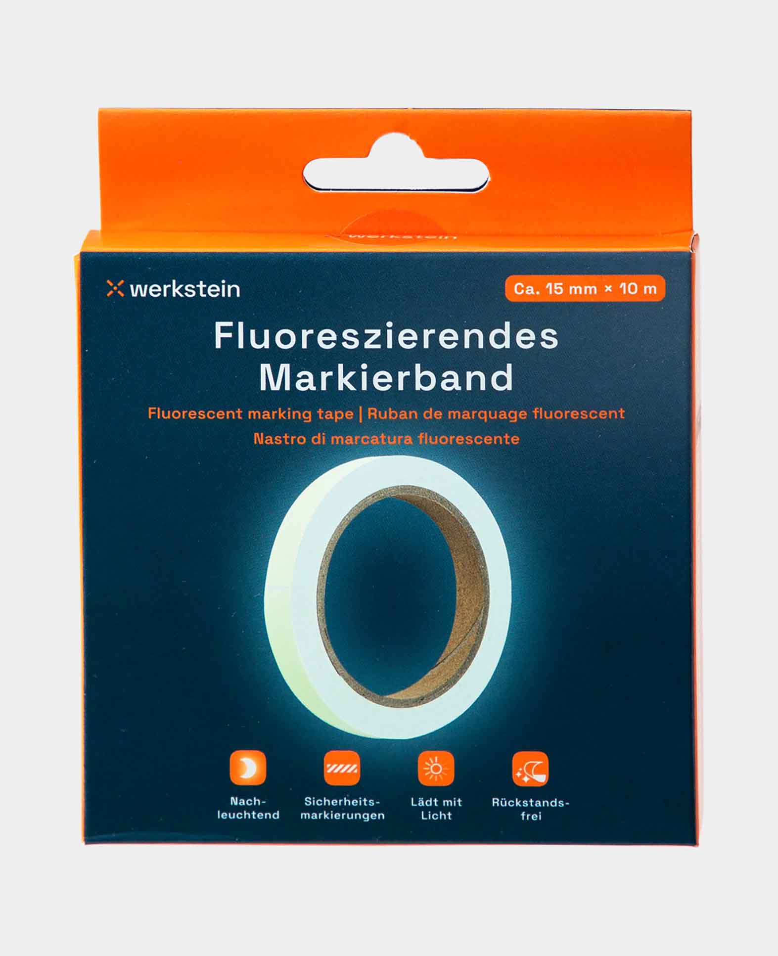 (15mmx10m) Leuchtendes Klebeband Fluoreszierendes Markierband Treppe /