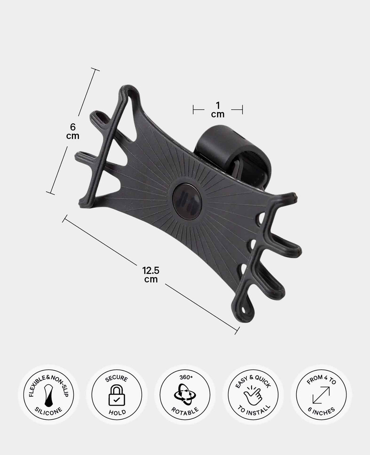 Universal Fahrrad Bike Velo Silikon Halterung 360° Drehbar Handy / Sma