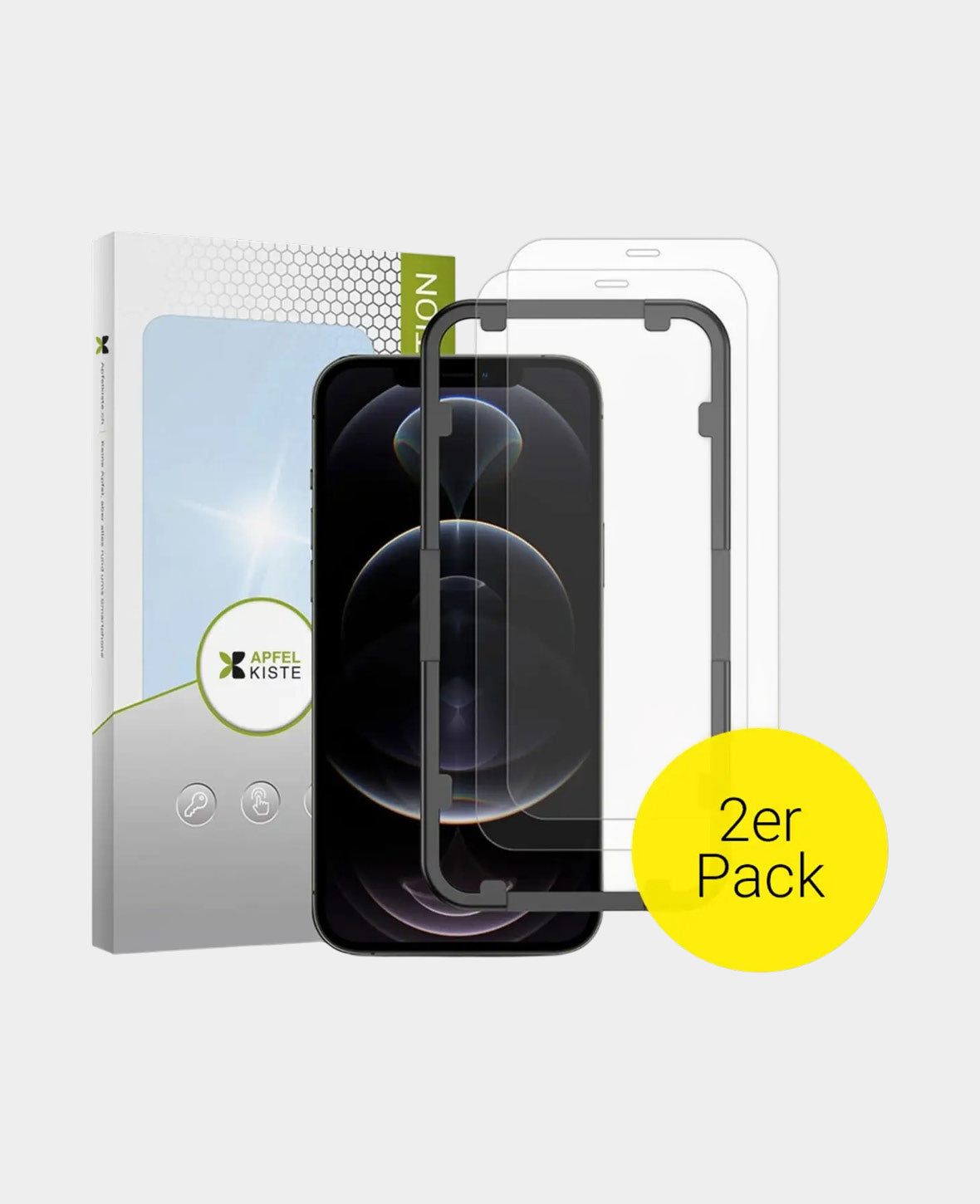 Apfelkiste - (2er Set) iPhone 12 Pro Max Panzer Glas Display + Montage