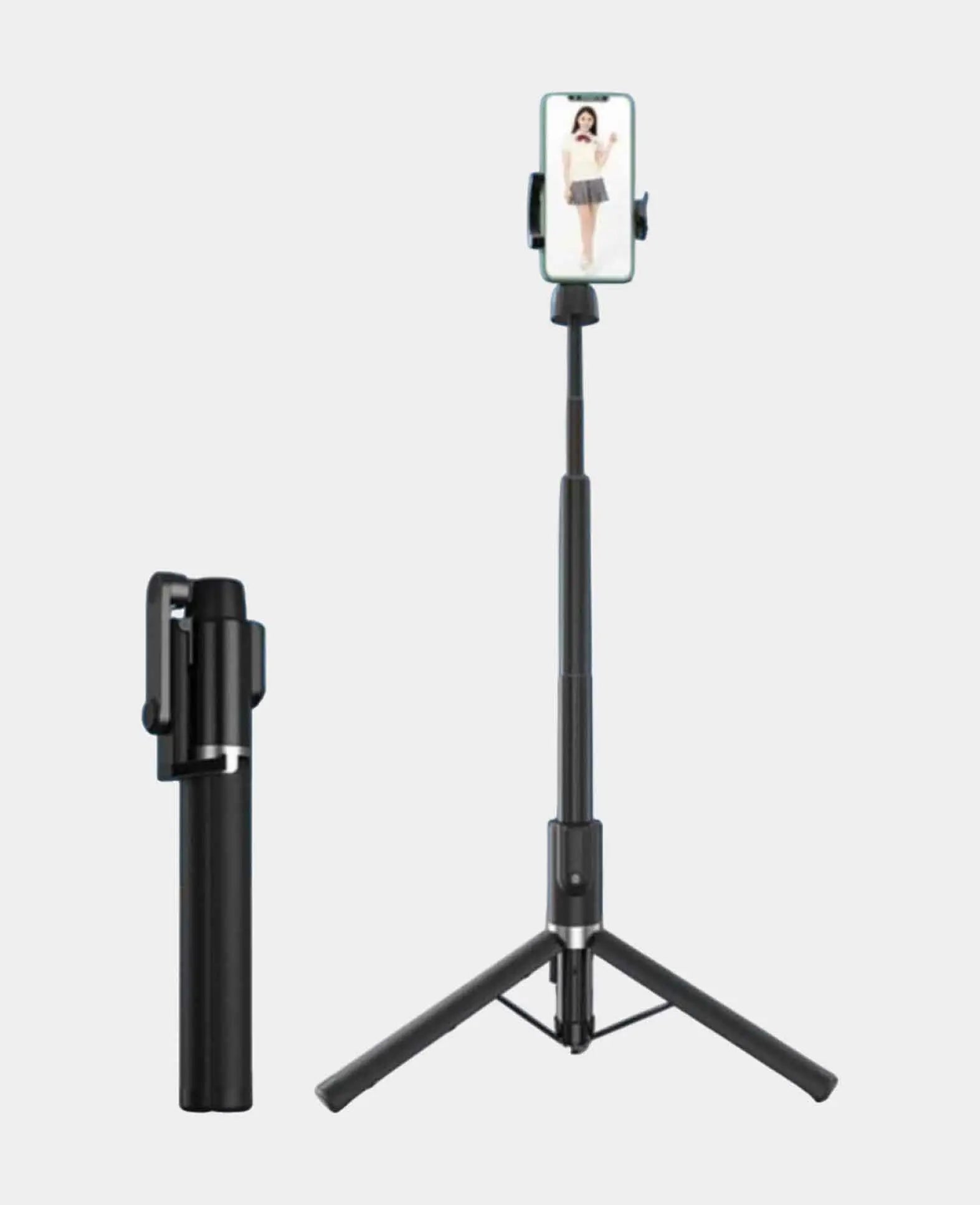 (130cm) 360° Grad Selfie Stick Tripod Dreibein Stativ Halterung mit Bl