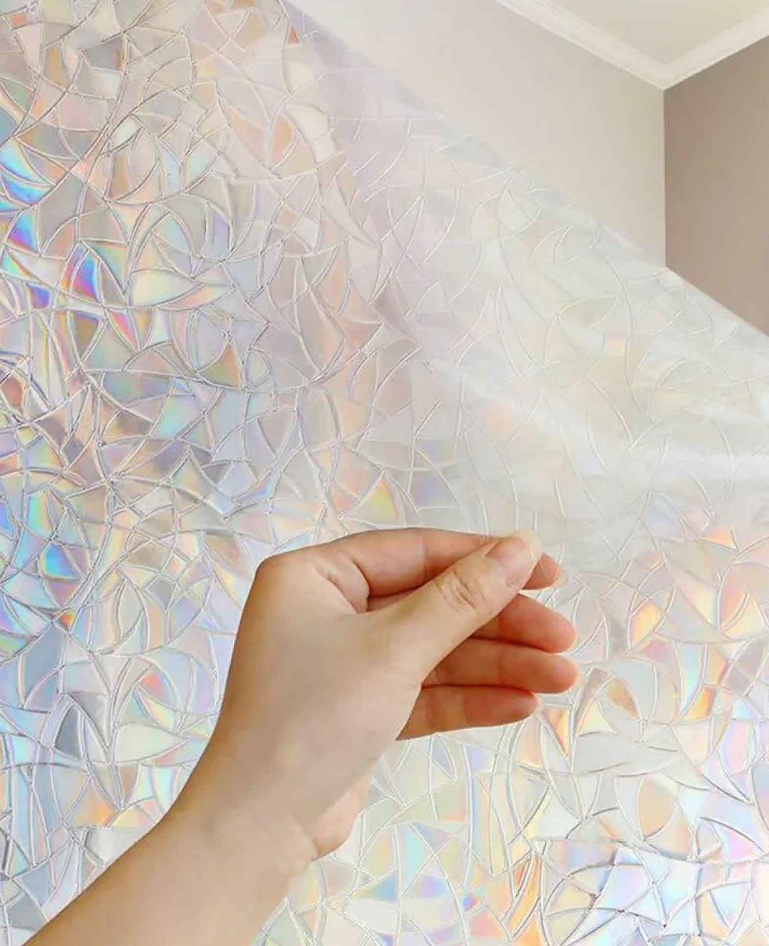 (60x200cm) 3D Deko Fensterfolie Regenbogen Effekt