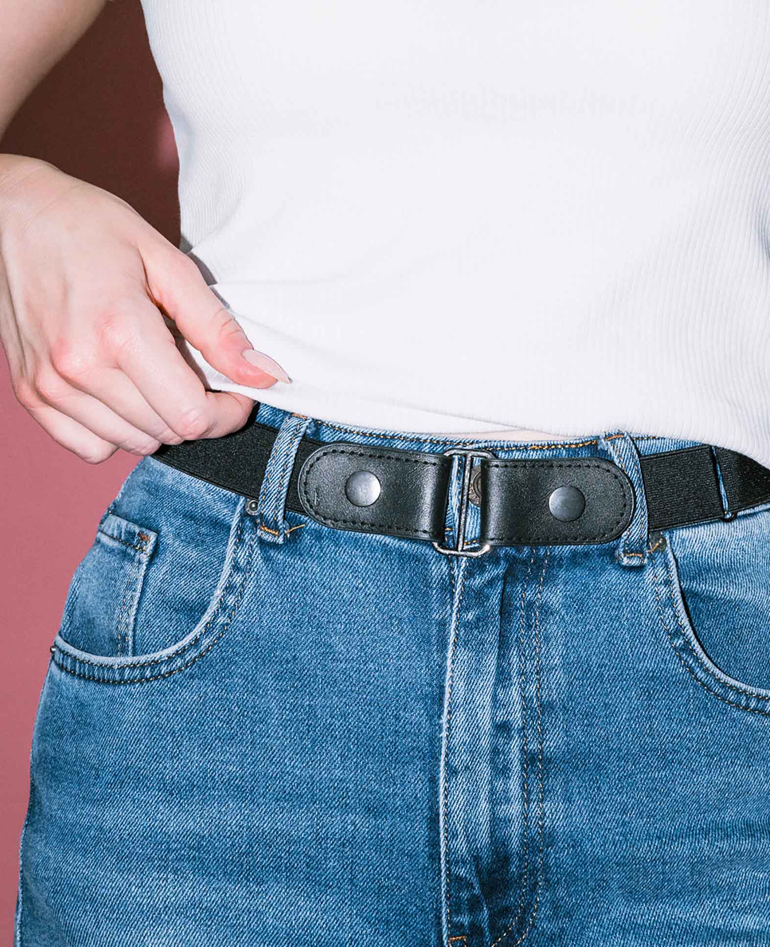 (70-140cm) Elastic Invisible Stretch Belt Buckle-Free Reinfor