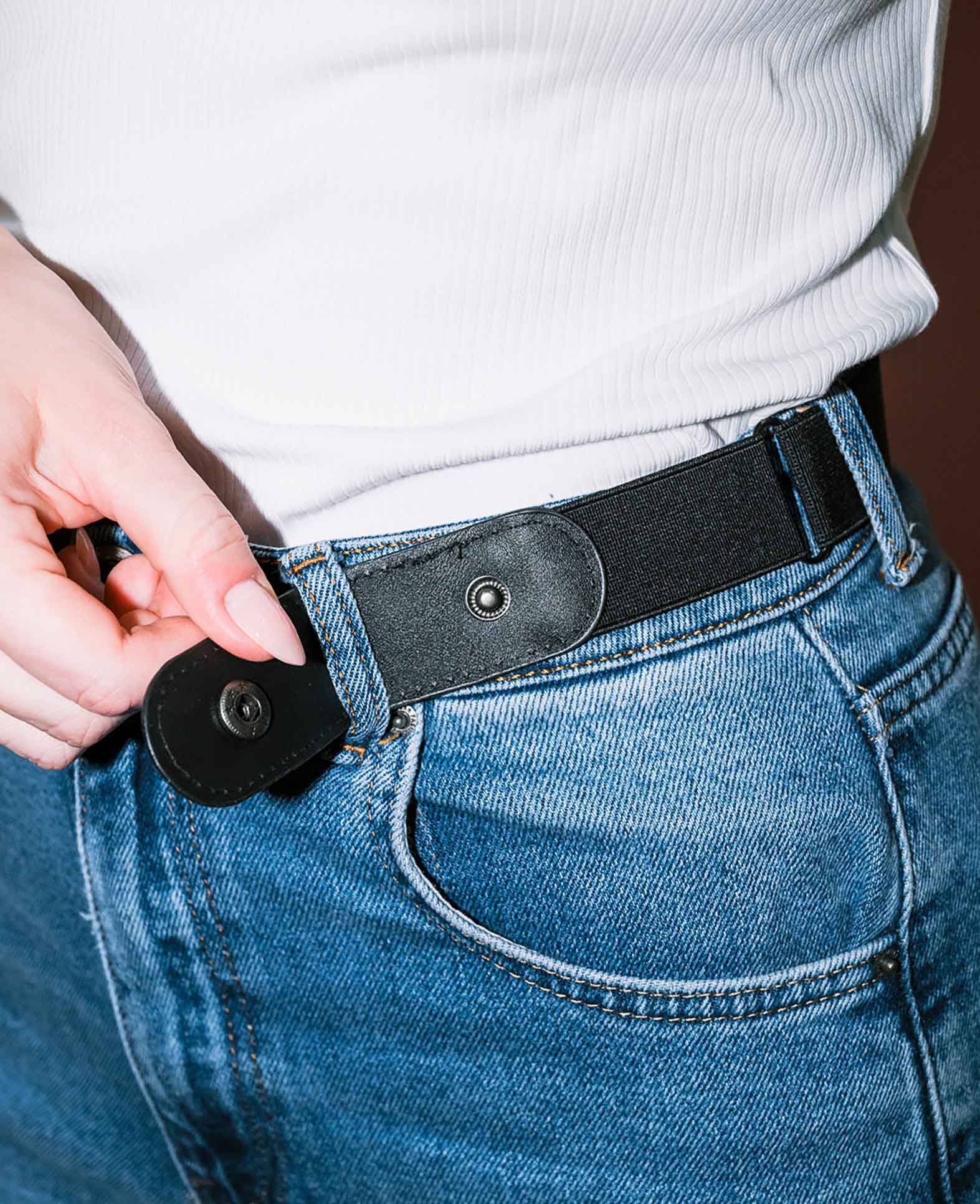 (70-140cm) Elastic Invisible Stretch Belt Buckle-Free Reinfor