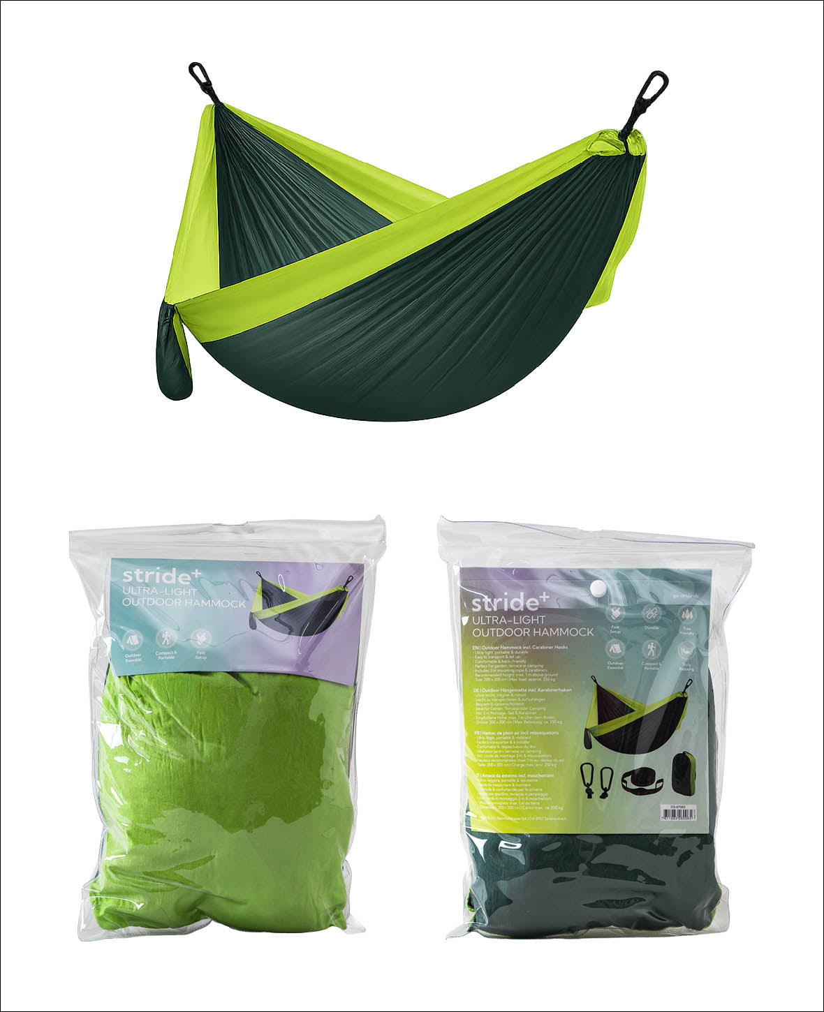 (200x300cm) Outdoor Hammock Ultra Lightweight Hammock + Carabiner