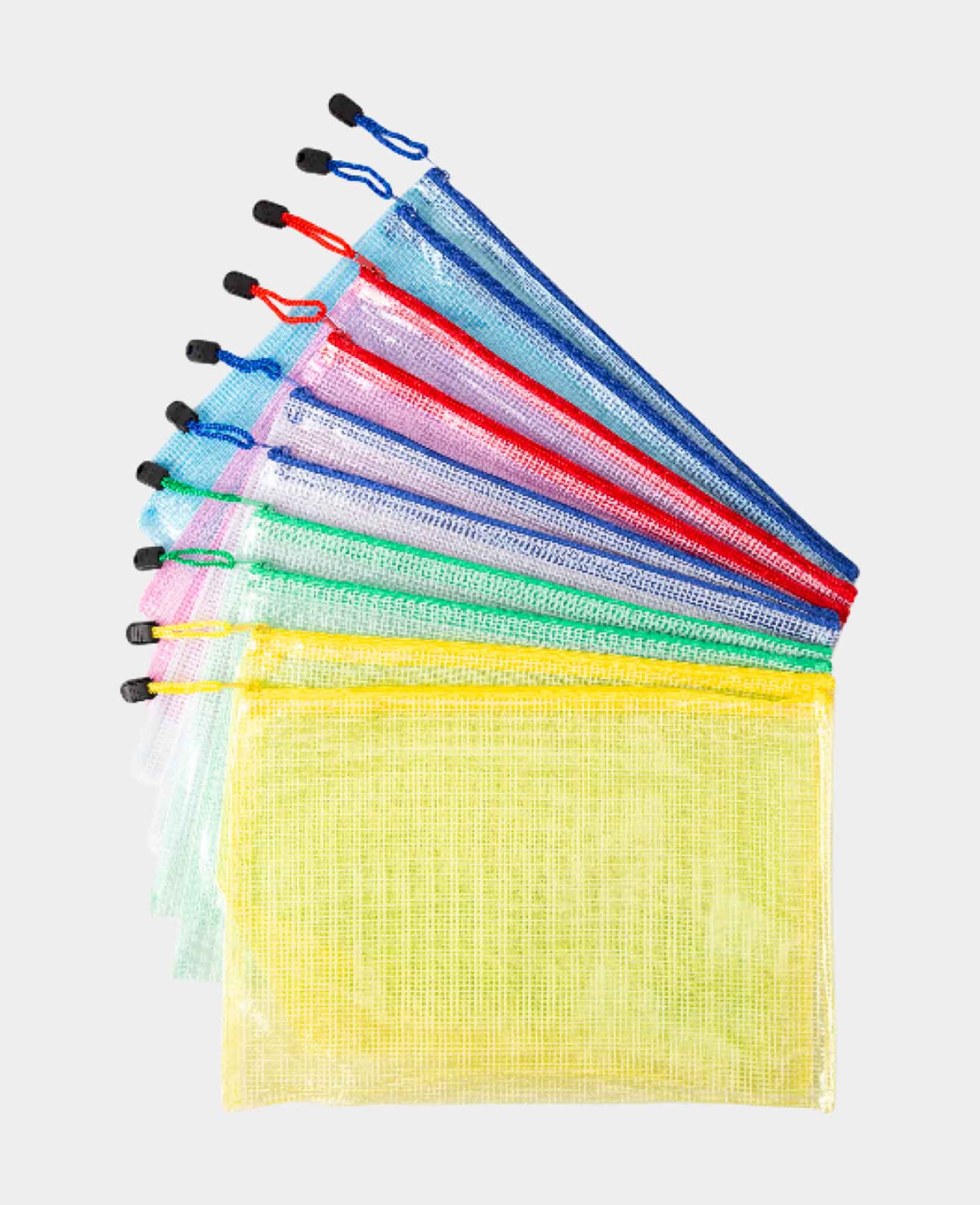 Tear-resistant A4 Document Pouch Extra Strong Zipper Folder, 10 pcs.