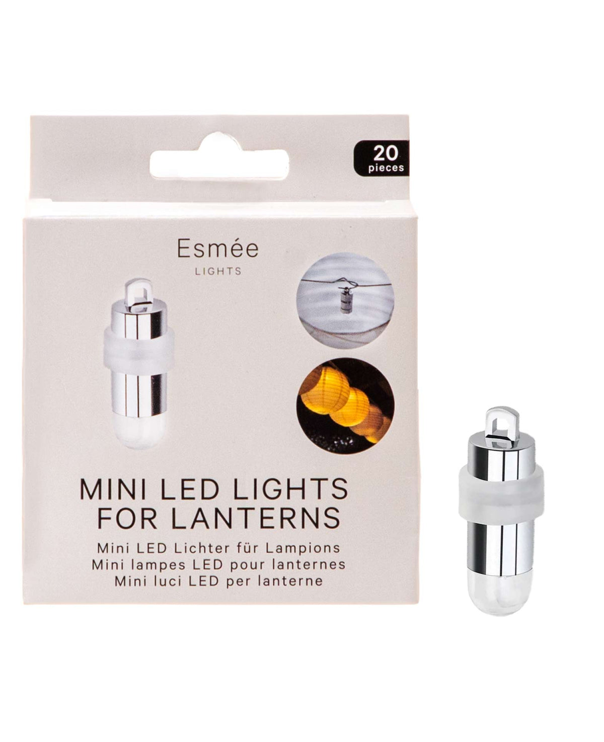 Mini LED Lichter für Lampions, Laternen & Ballone - Warmweiss, 20 Stk.