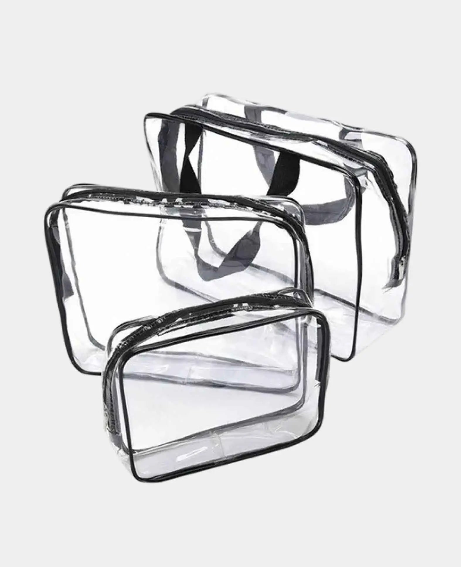 (3-piece set) Cosmetic Make Up Bag Hand Luggage Toiletry Organizer Bag