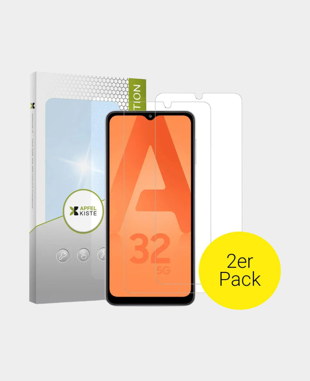 Apfelkiste - (2er Set) Samsung Galaxy A12 / A32 5G Panzer Glas Display