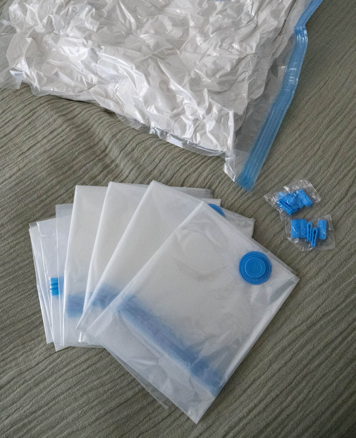 (8er Set) XXL Vacuum Bags Space Bags Compression Organizer - Transp