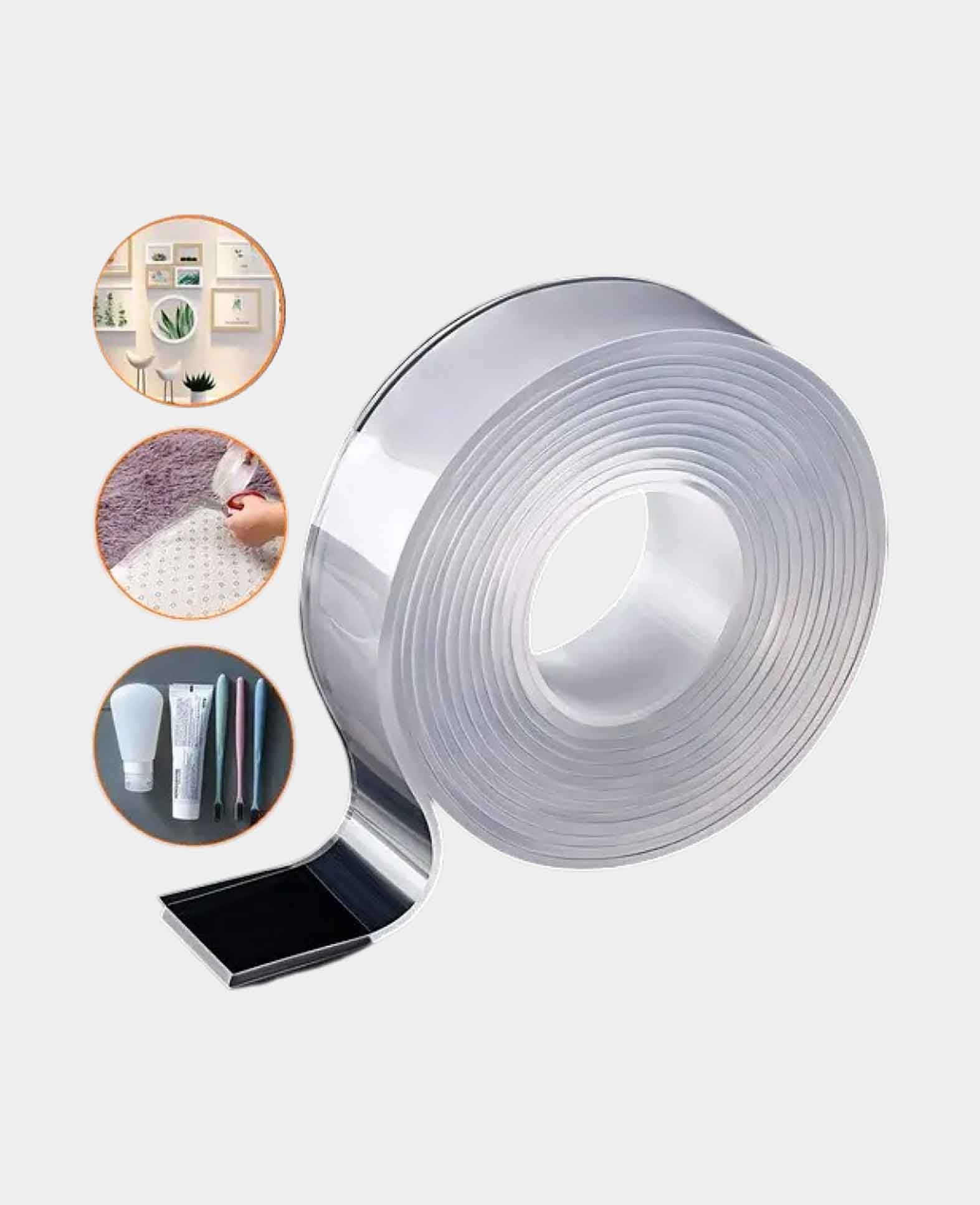 (2er Set) 50mmx5m Doppelseitiges Nano Klebeband Wasserdicht / Wiederve
