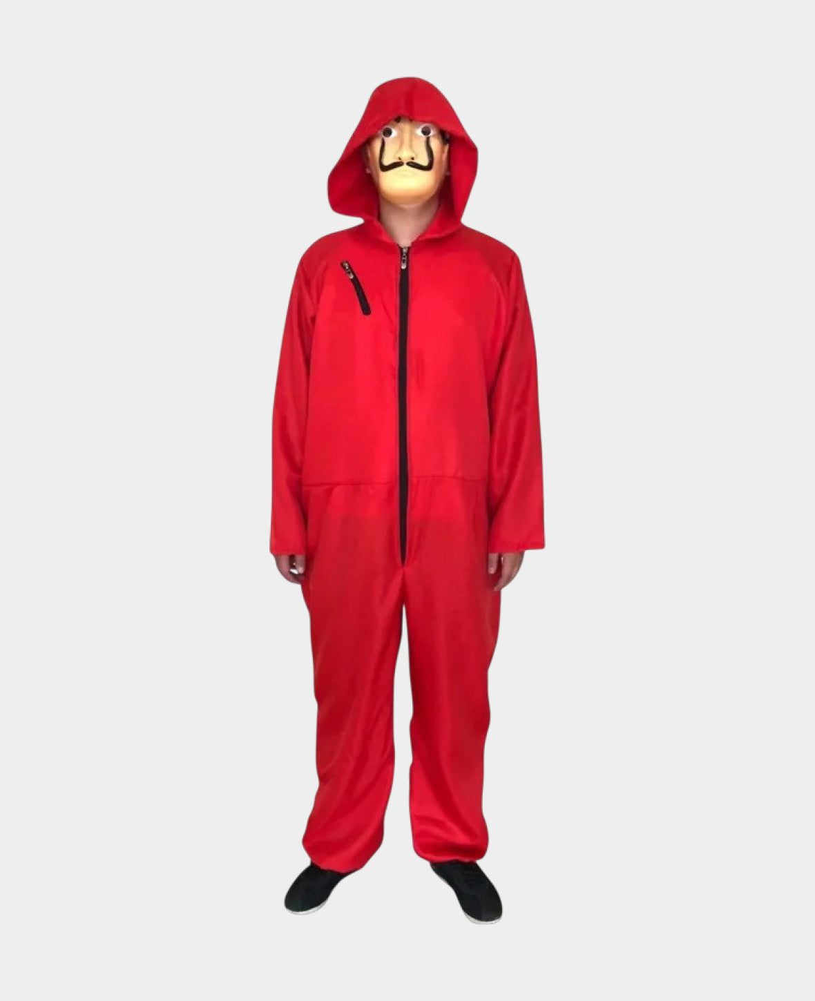 Halloween Adult Costume Bank Robber incl. Mask - Red, 175cm