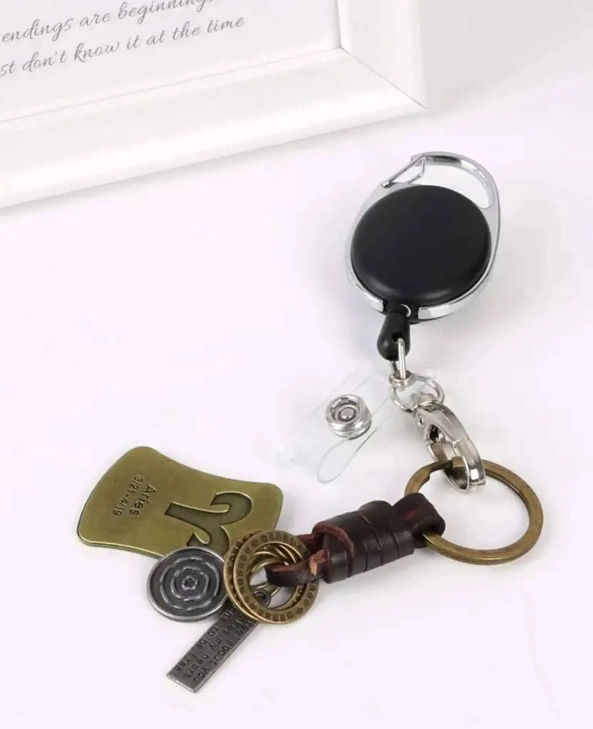 (3er Set) Anti-Lost Key-Bak Schlüsselanhänger mit Gürtelclip + Kartenh