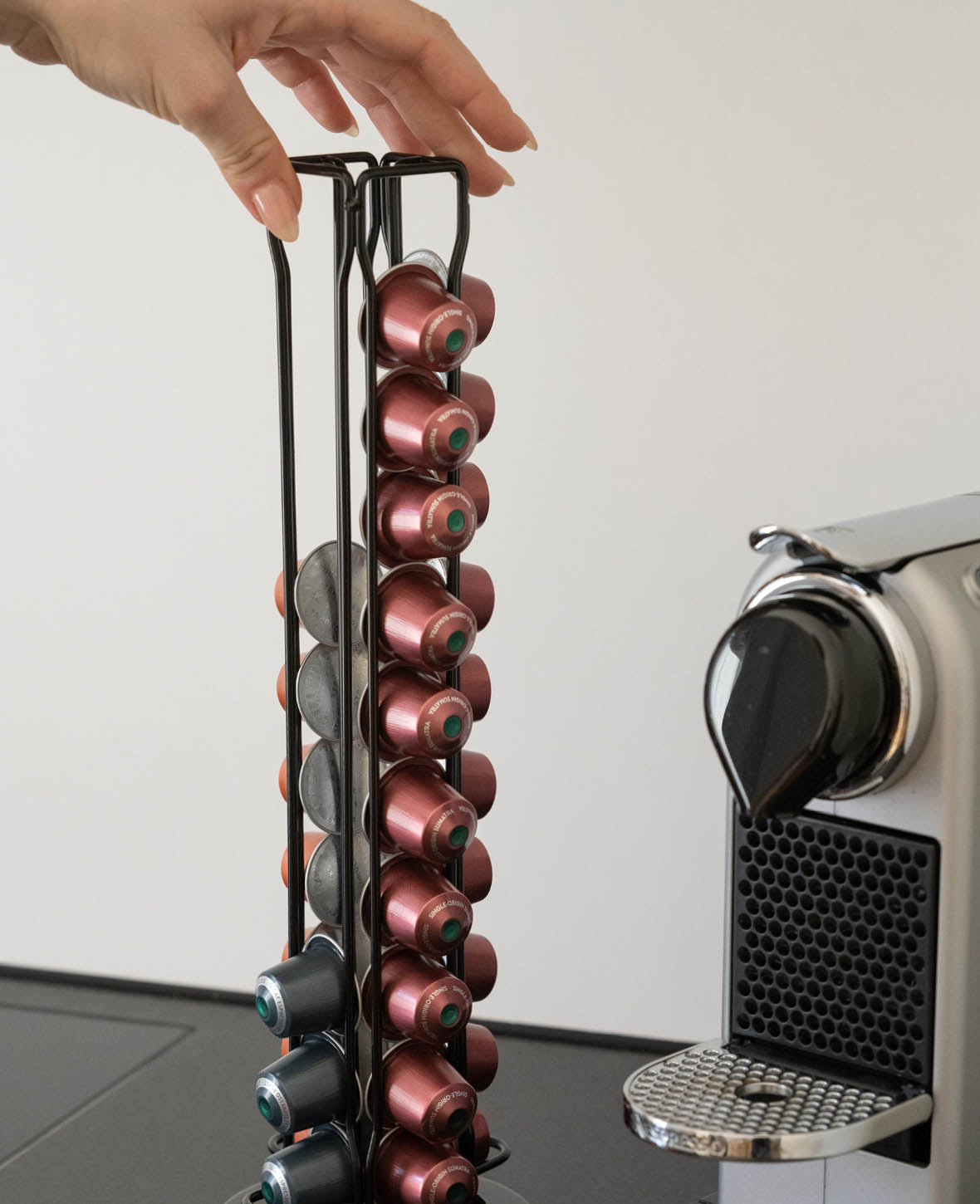 Nespresso Coffee Capsule Holder for 40 Capsules - Black