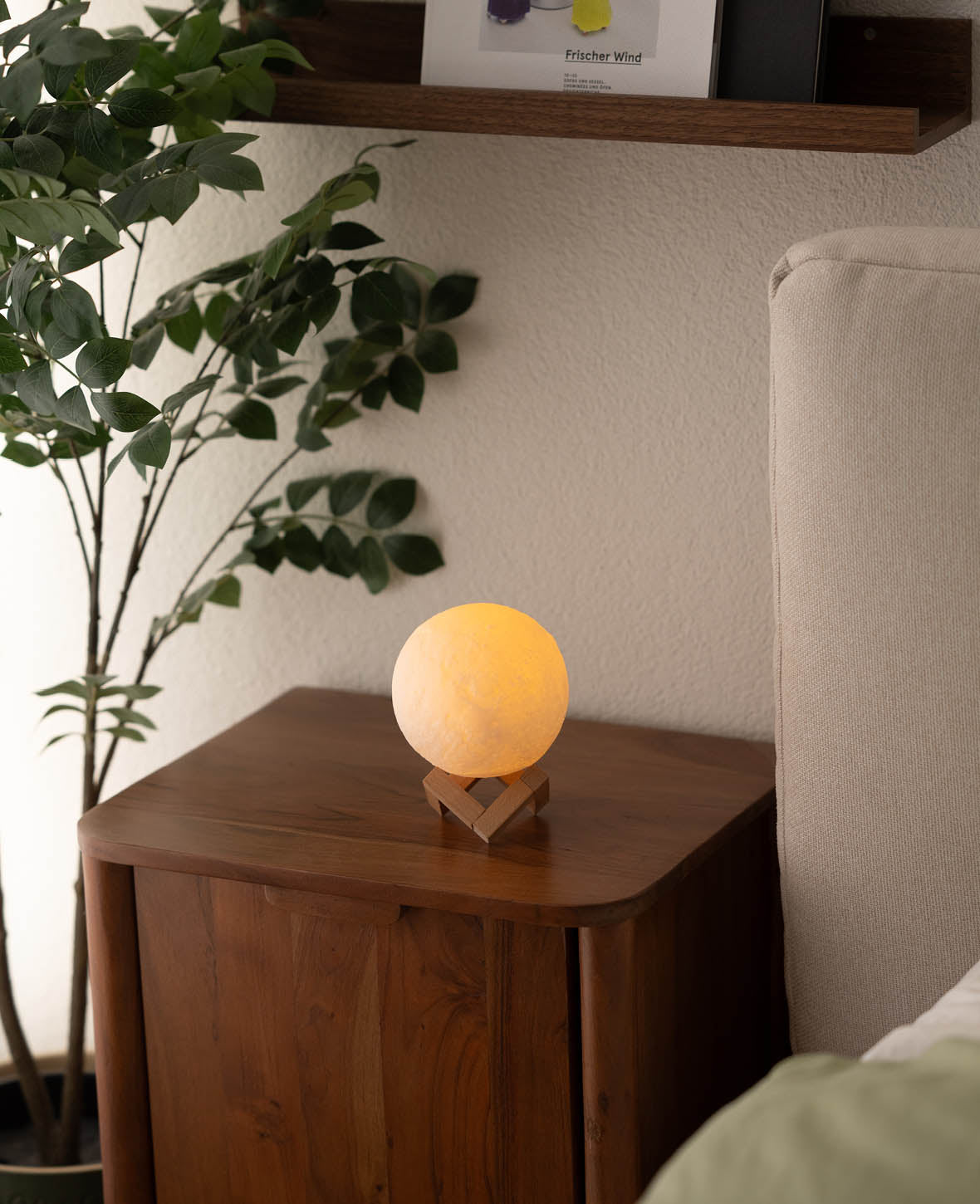 (Ø12cm) Lampe de Lune 3D LED Veilleuse USB Décoration Éclairage Tactile -