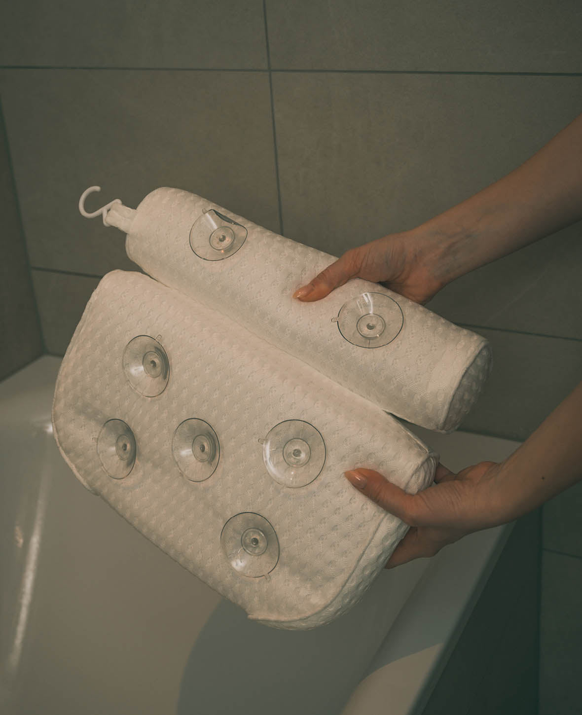 Badewannen Nackenkissen mit AirMesh Technologie, Weiss