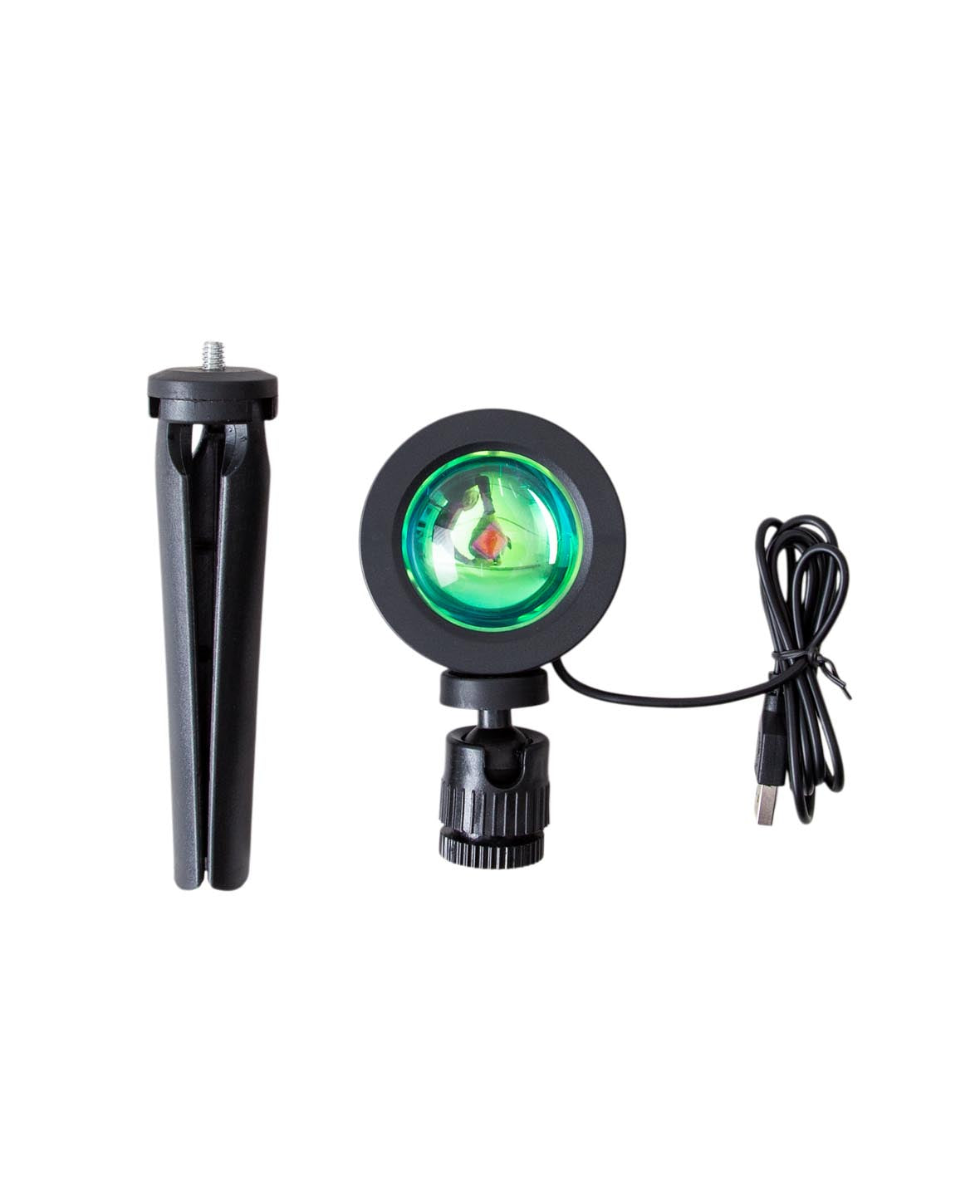 Sonnenuntergang Projektor Lampe USB Nachtlicht mit Tripod Stativ, Schwarz