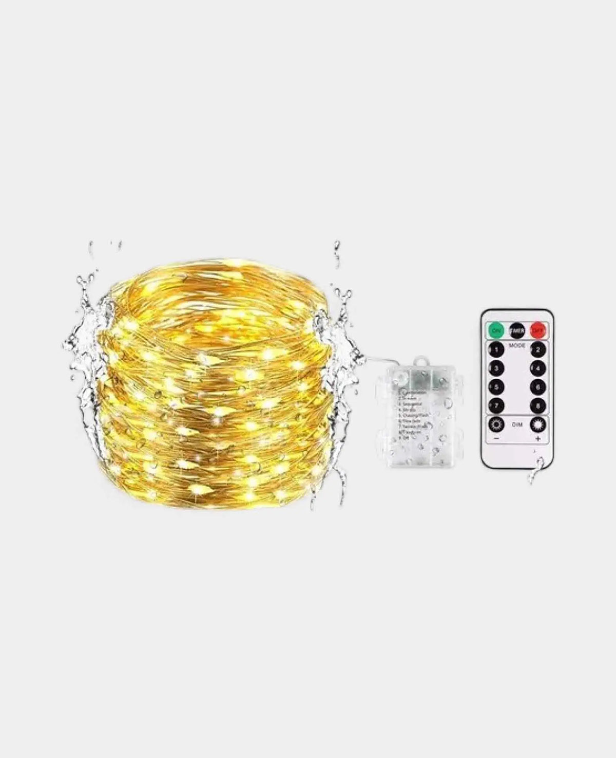 100 LED's Draht Lichterkette Outdoor Beleuchtung 8 Modi - Warmweiss, 10m