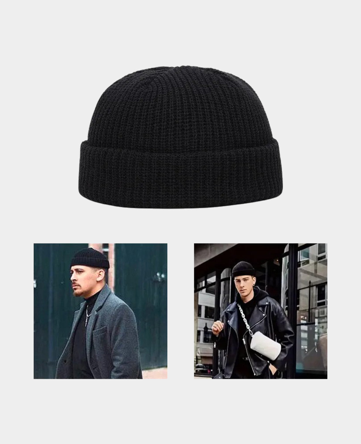 Unisex Hipster Strickmütze Beanie Winter Mütze (On