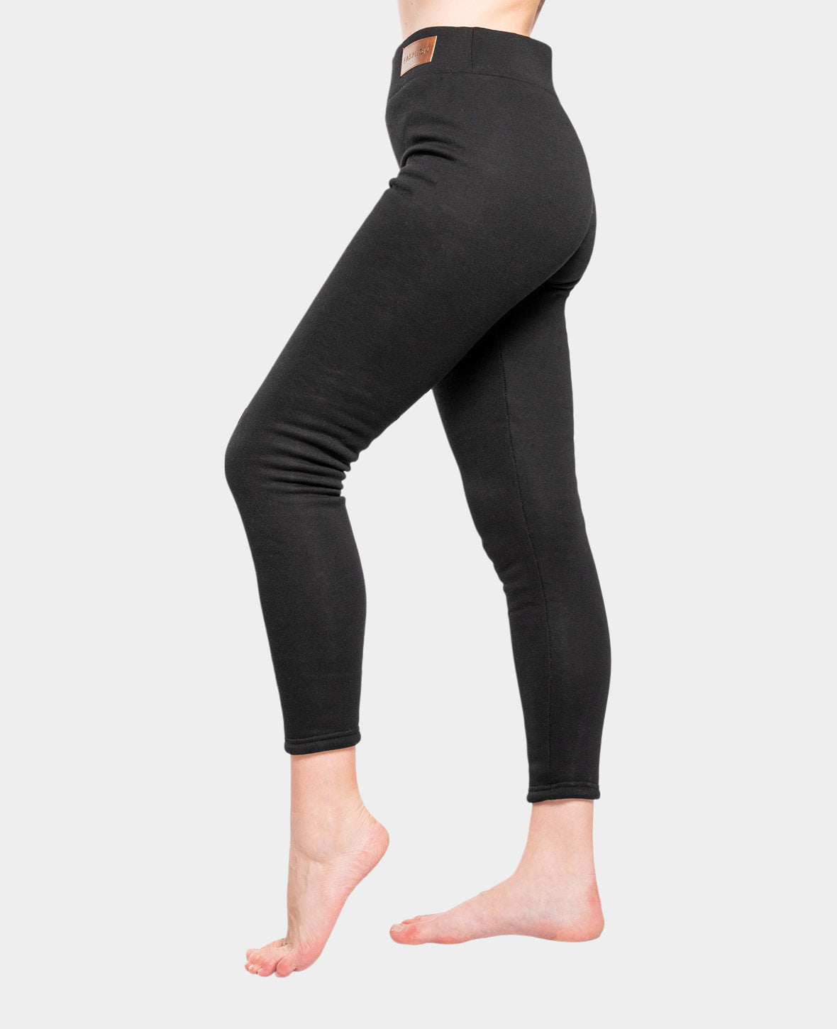 (Size S-M) Fluffy Winter Leggings Lined Fur Trousers with Inner Fl