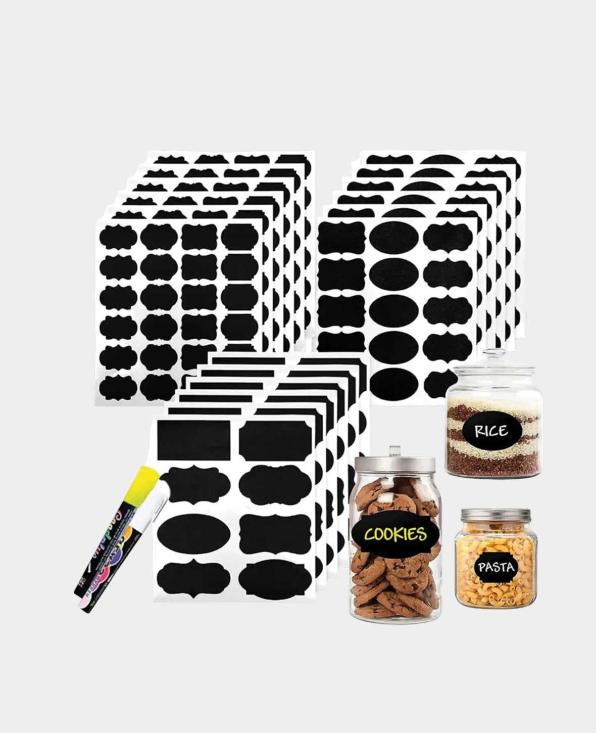 (282) Chalkboard Labels incl. Marker - Black