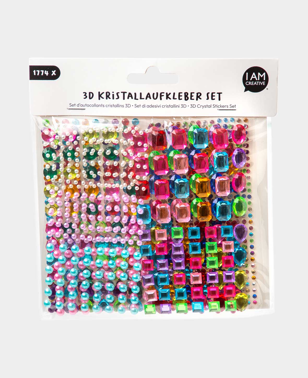 3D Gemstone Look Self-Adhesive Pearls, 14 Sheets