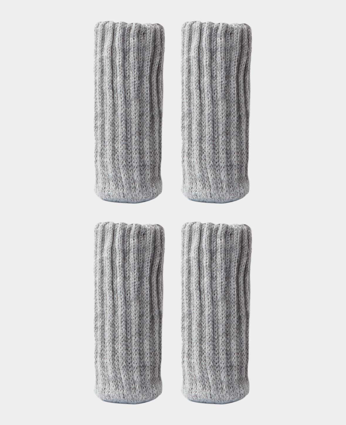 (4er) Stoff Stuhlbein Stulpen Schutz – Grau