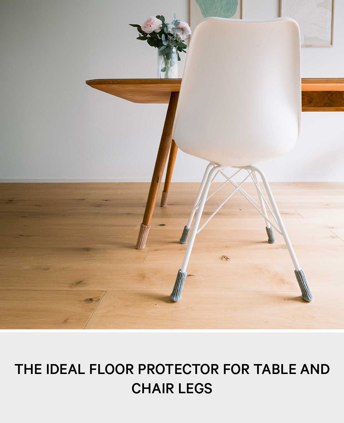 (4pcs Set) Fabric Chair Leg Covers Protectors Table / Chair / Floor Savers