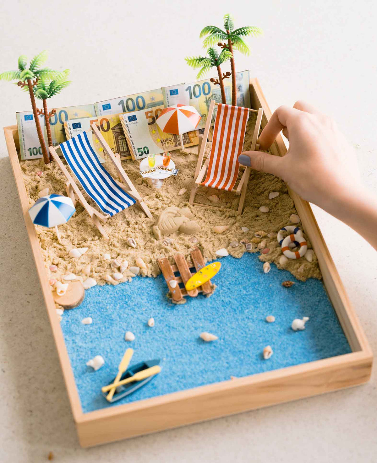 Decorative Miniature Beach Accessories Craft DIY Micro Beach, 19-piece