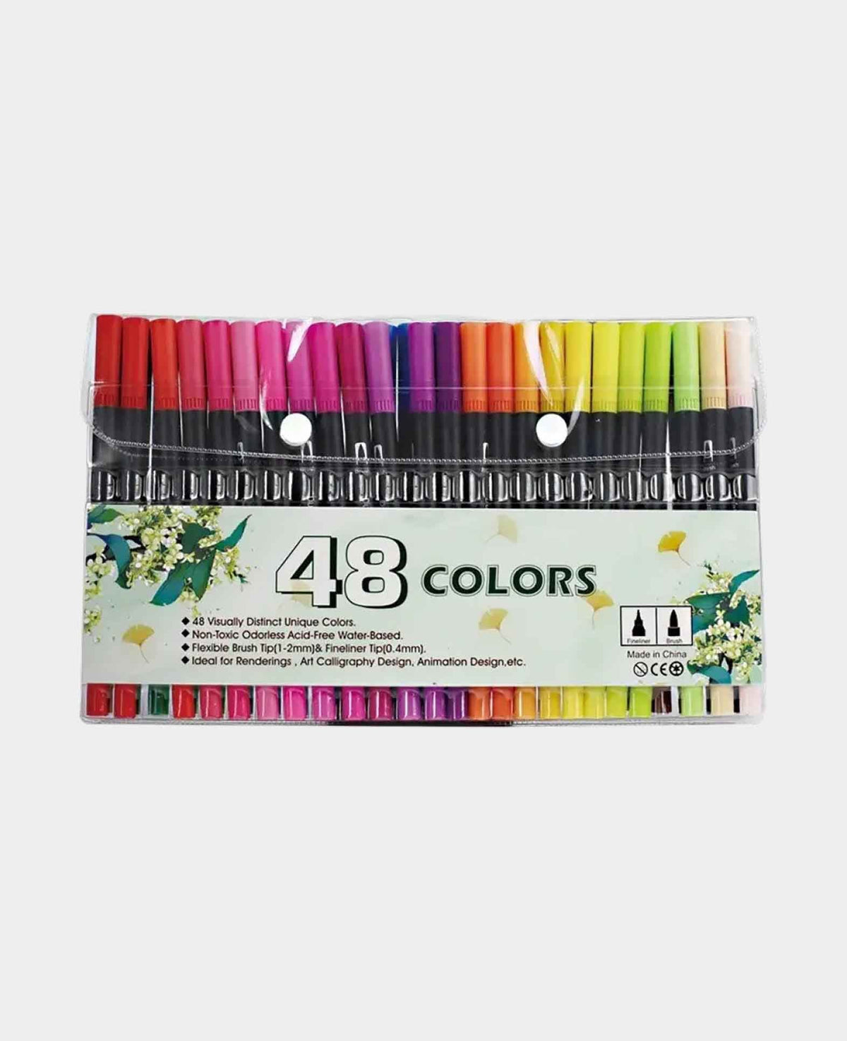 Artist Dual Tip Brush Pens, Set of 48