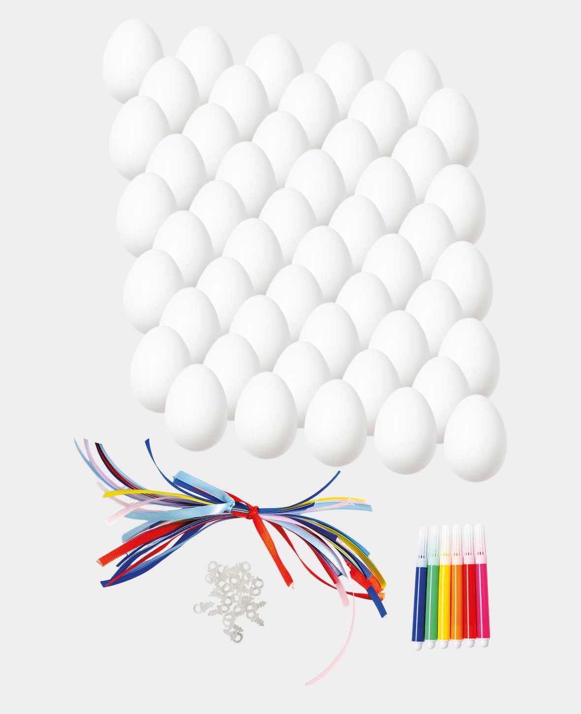 (156 p.) Kit de bricolage Pâques œuf avec stylos & ruban