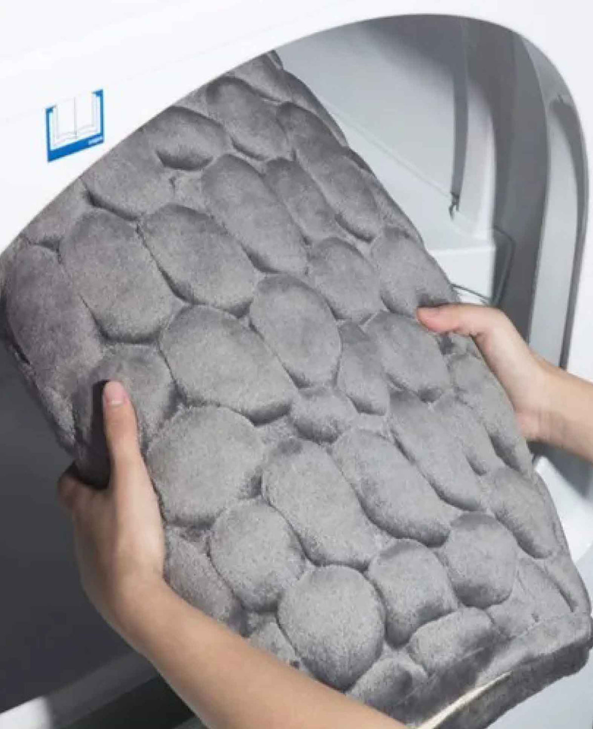 Badteppich Memory Foam Badematte Wasserabsorptions - Grau, 50x80cm