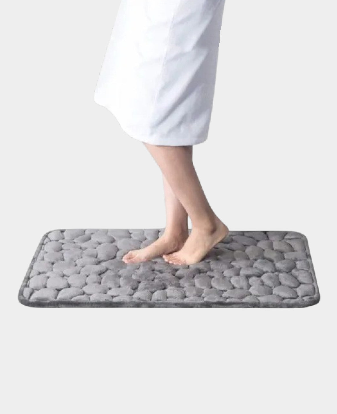 (50x80cm) Tapis de bain en mousse à mémoire de forme Tapis de bain antidérapant Absorbant l'eau