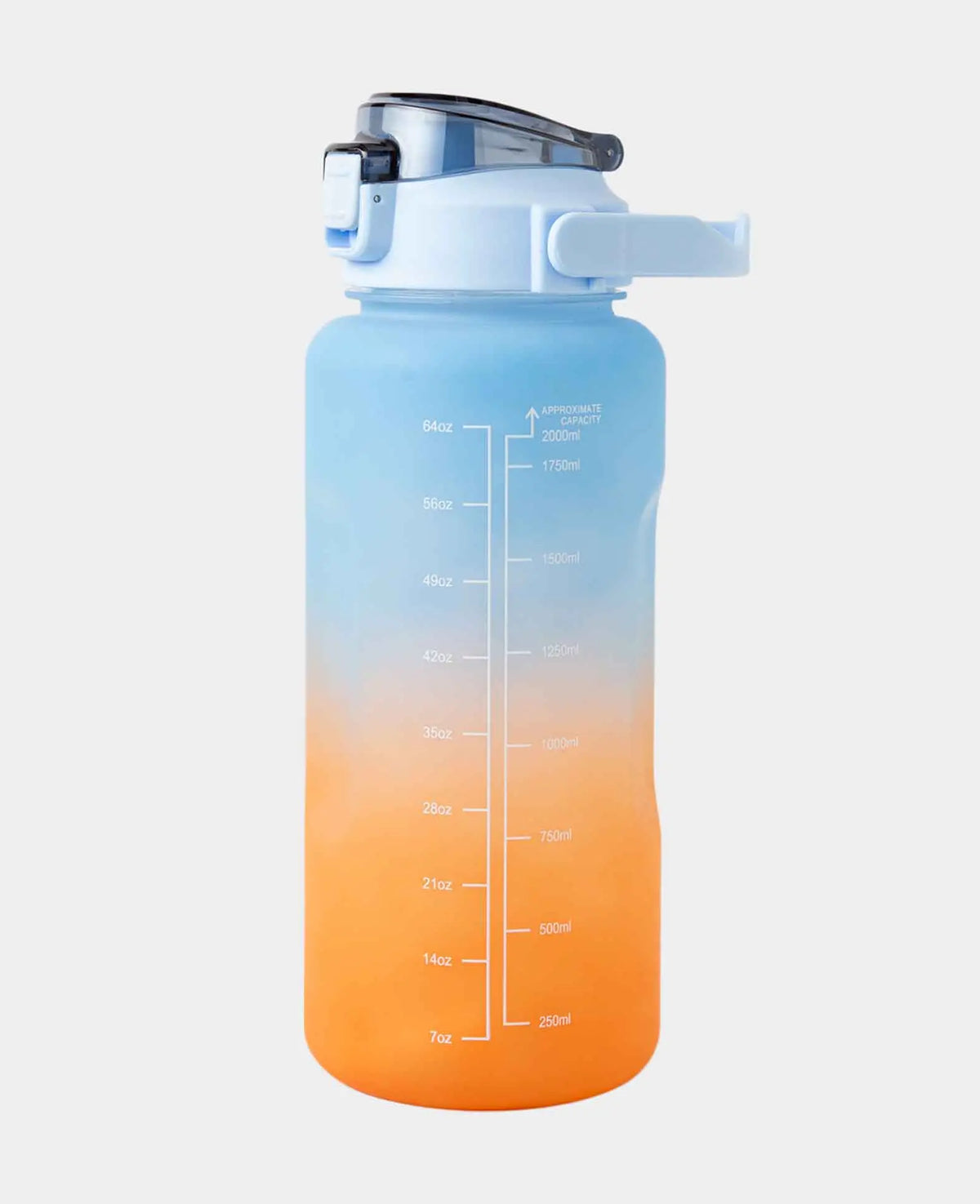 (2L) Portable Fitness Water Bottle with Time Marker - Gradient B