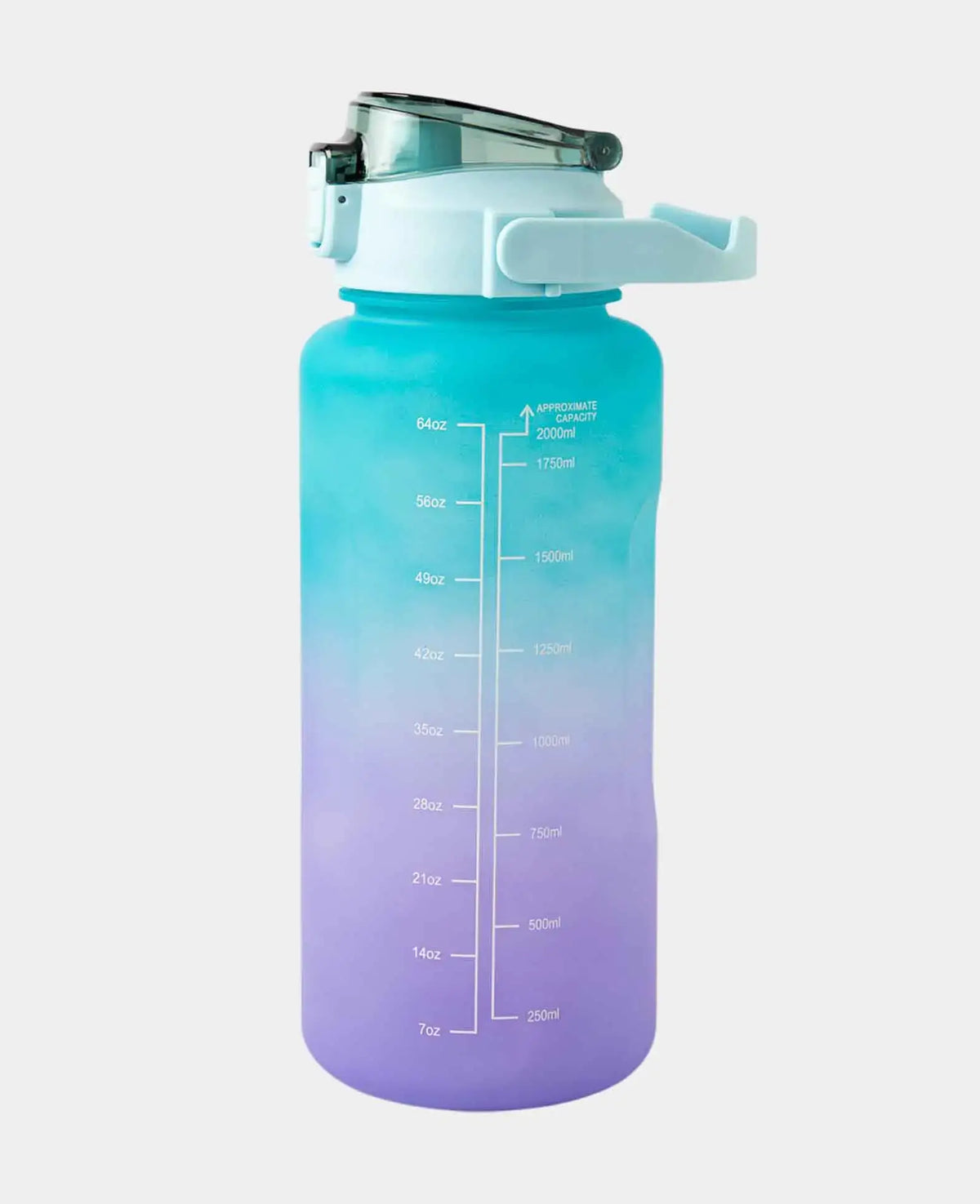 (2L) Portable Fitness Water Bottle with Time Marker - Gradient